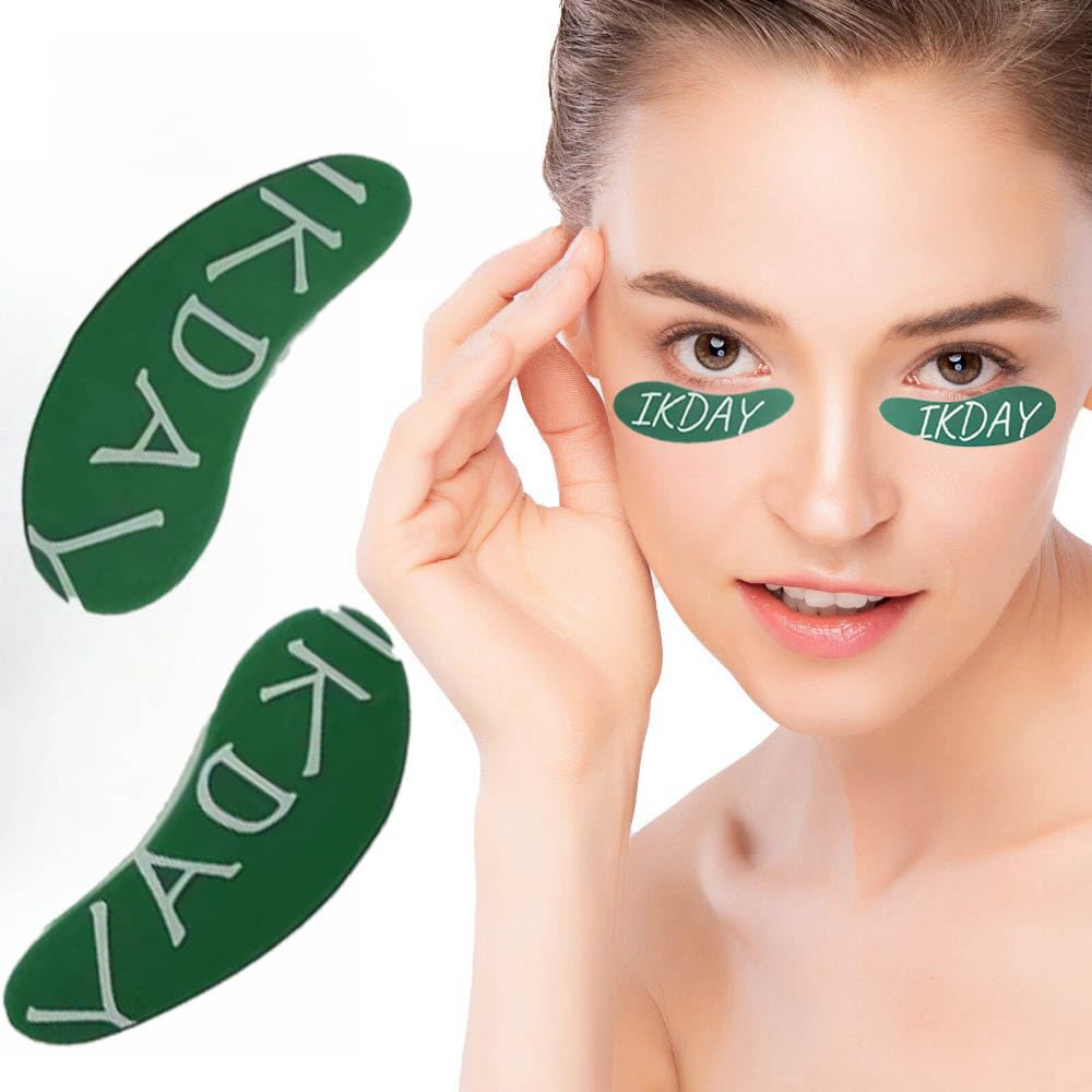 Reusable Under Eye Patches for Wrinkles, Puffy Eyes & Dark Circles | Forever Silicone Eye Gel Mask | 2 Pairs Green Skincare Pads | Perfect for Night Routine, Travel & Daily Facial Care