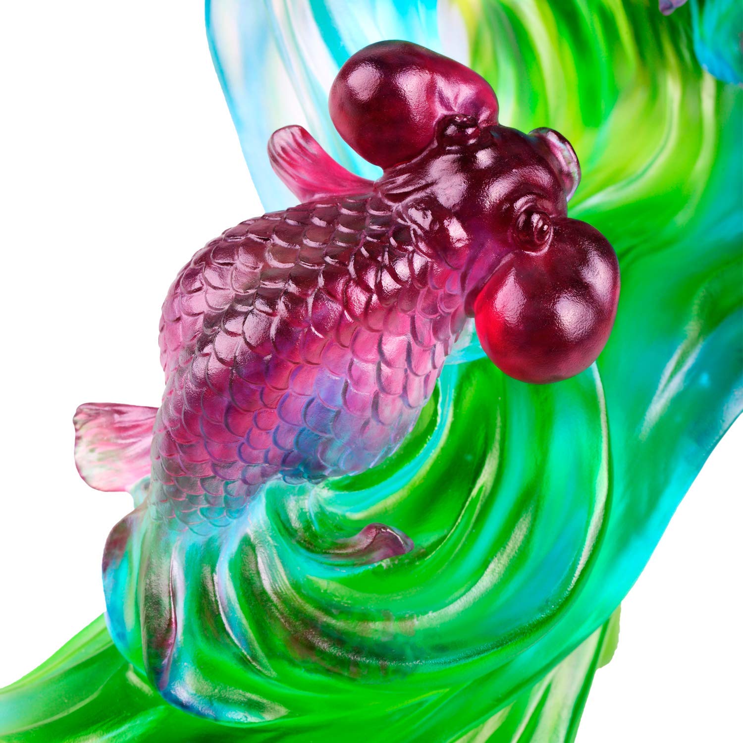 Crystal Goldfish Sculpture - Handcrafted Art Glass Decor for Home & Office | Elegant Feng Shui Gift for Joy & Harmony