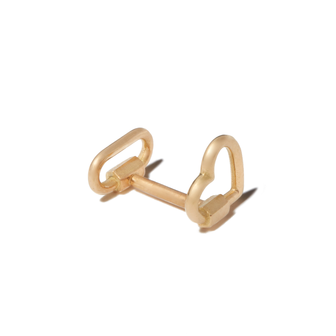 18K Yellow Gold Heart Lockette Earrings by Marla Aaron - Elegant Dainty Jewelry for Women, Perfect Gift for Valentine's Day, Anniversary or Special Occasions
