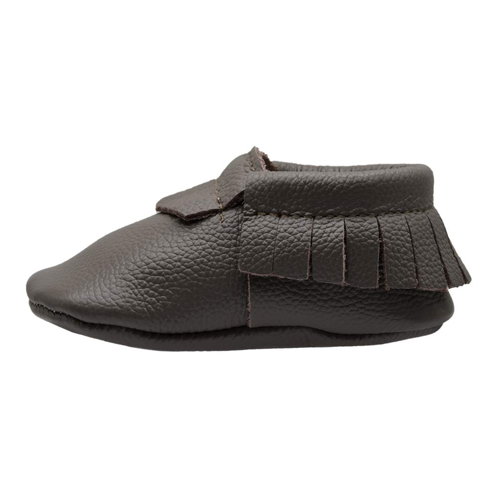 iEvolve Baby Leather First Walking Shoes - Soft Sole Moccasins with Tassels for New Walkers | Perfect for Indoor Play, Outdoor Adventures & Special Occasions
