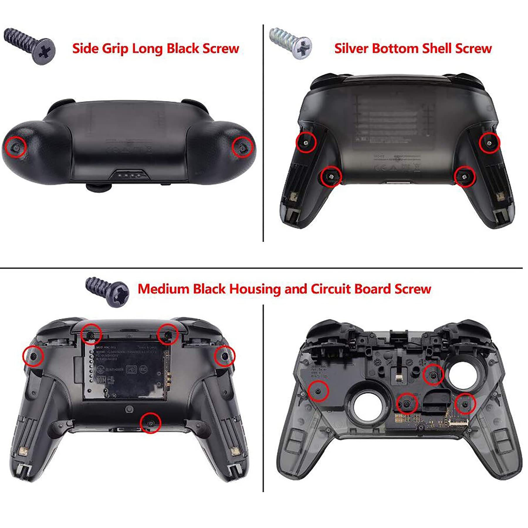 eXtremeRate Gray Faceplate for Switch Pro Controller - DIY Replacement for Gaming