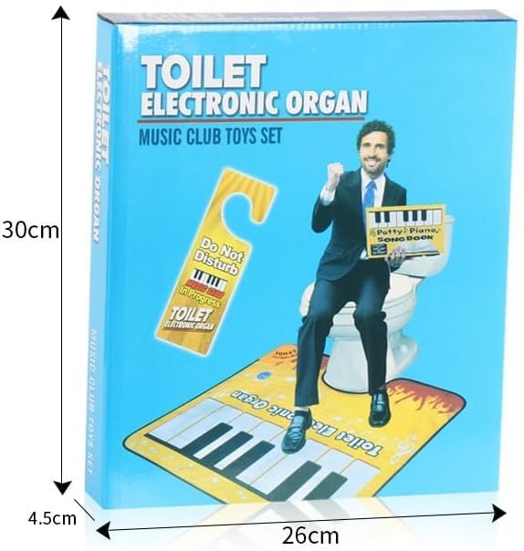 Funny Toilet Piano Sound Rug - Creative Bathroom Novelty Mat with Music for Toe Tapping - Great Gag Gift for All Ages - Perfect for Prank Gifts, Bathroom Decor & Family Entertainment