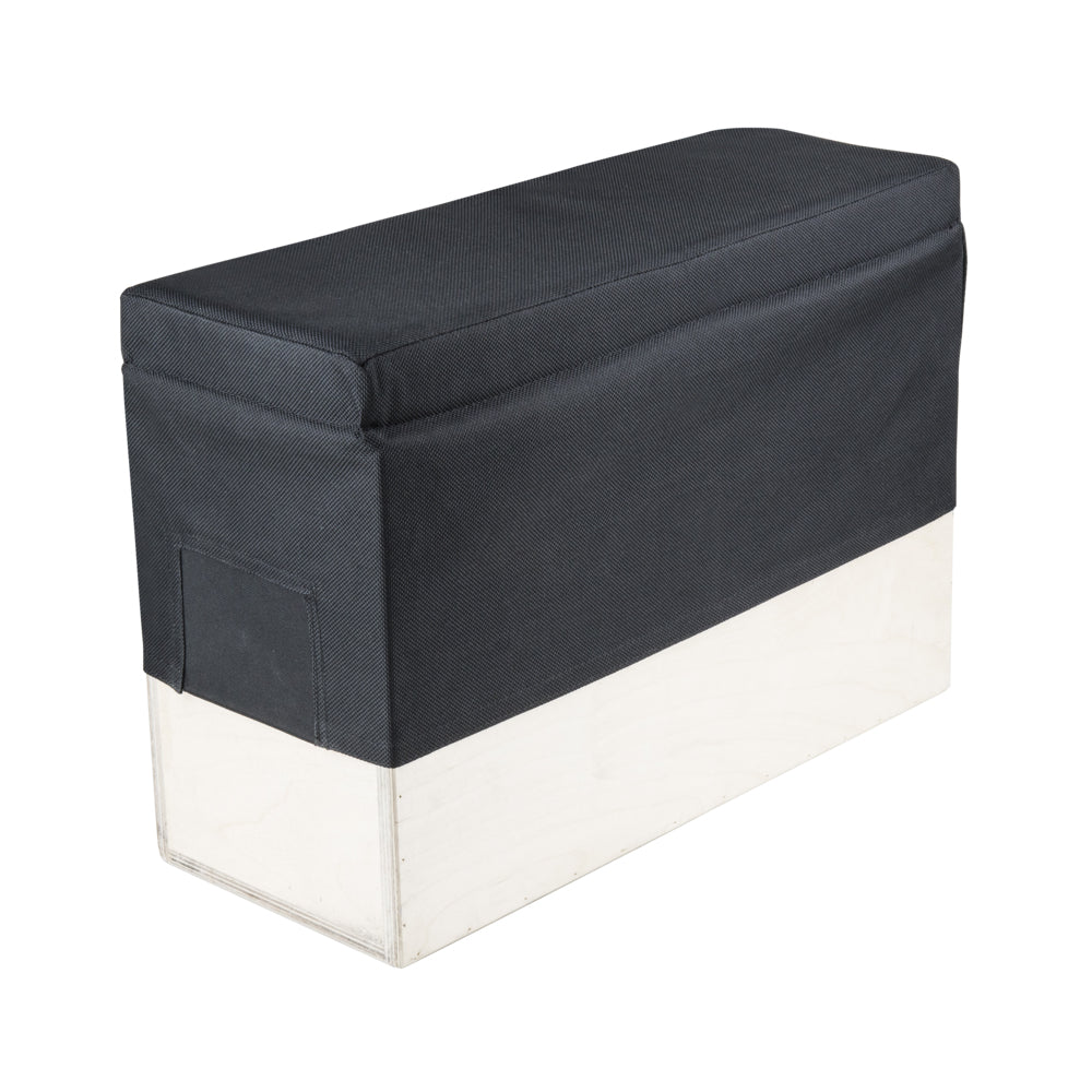 Premium KAB 025 Apple Box Seat Cushion - Black Cordura Nylon Water-Resistant Outdoor Furniture Cushion for Patio, Deck, and Garden Seating