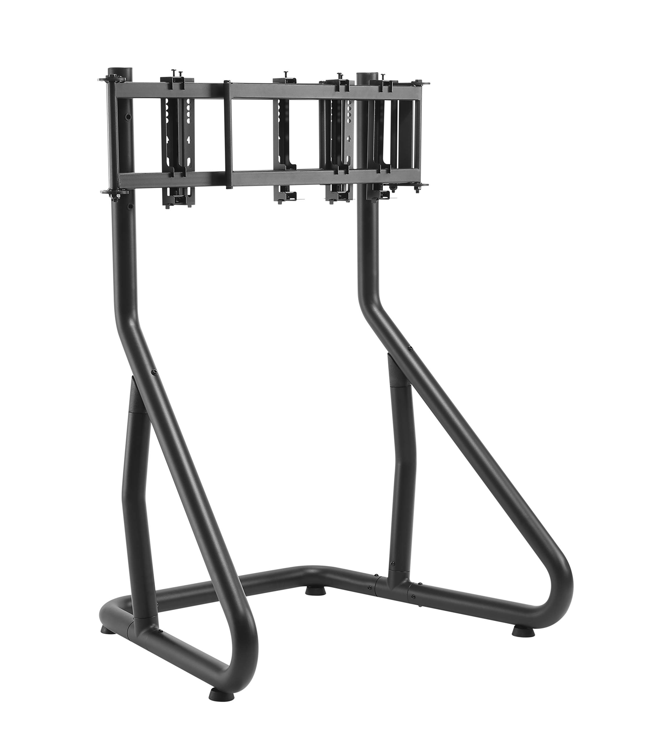 OPLITE Triple Monitor Stand for 3 Screens up to 32 Inches - Adjustable Ergonomic Desktop Mount Compatible with Flight Simulator Cockpits, Gaming & Office Workstations