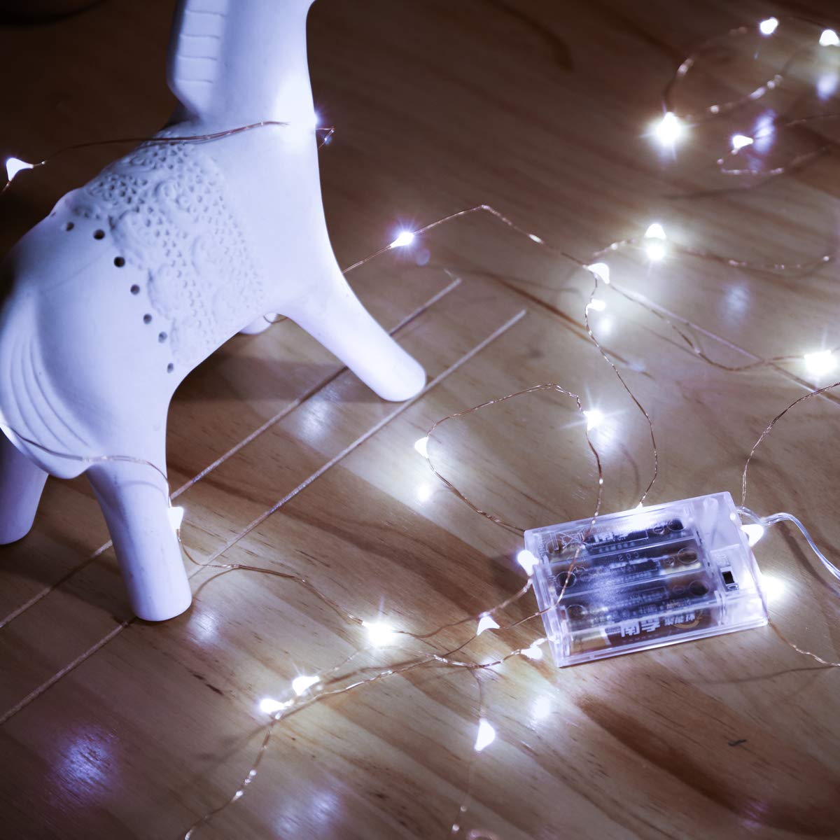 2 Pack LED String Lights - 33ft Battery Operated Mini Fairy Lights with Copper Wire, Cool White Starry Lights for Bedroom, Christmas, Wedding & Party Decorations | Perfect for Indoor/Outdoor Home Decor, Garden, DIY Projects and Special Events
