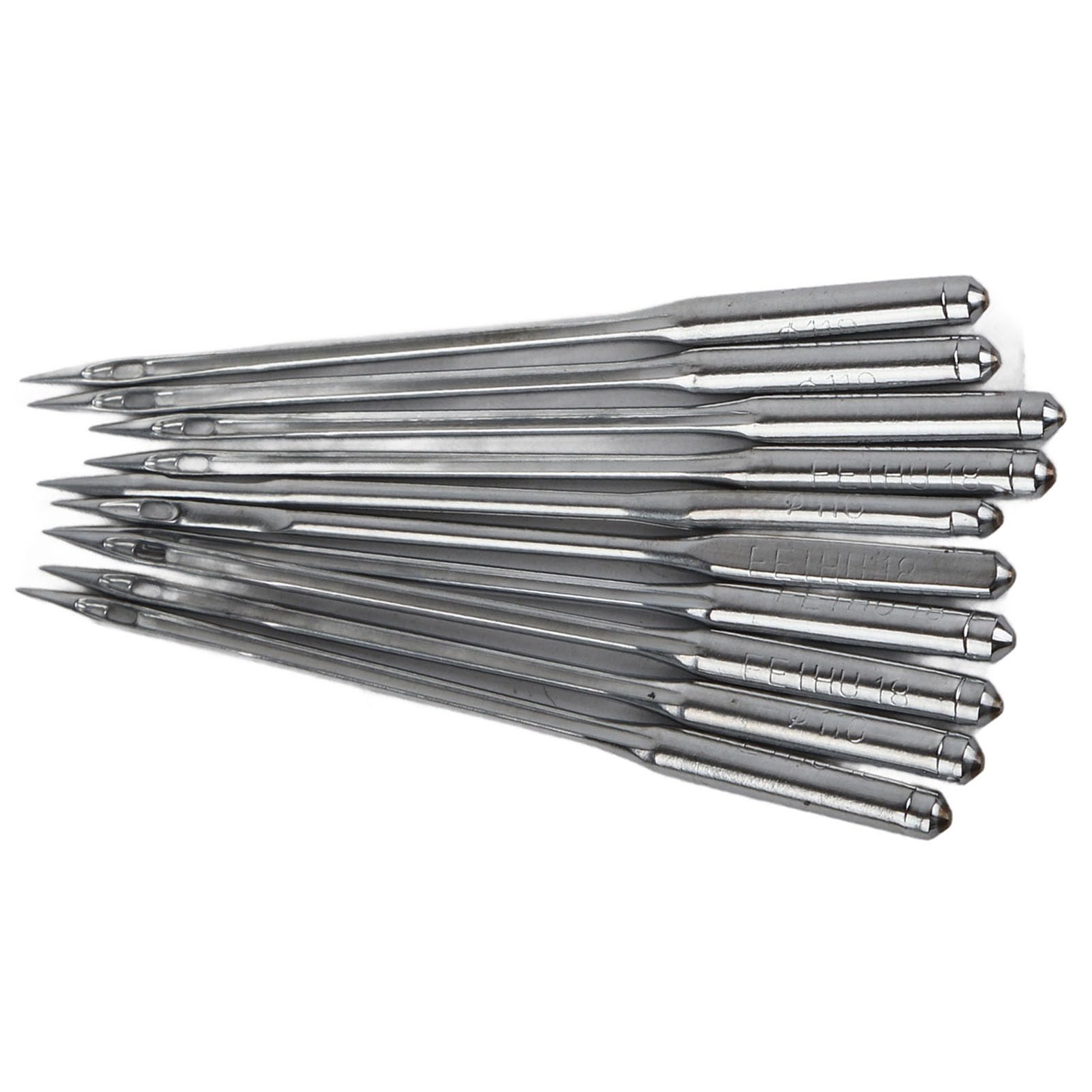 10 Pcs Silver Stainless Steel Shoe Repair Needles - Professional Leather Sewing Machine Needles (SL-18) for Shoe Repair & Leather Craft - Perfect for Cobbler Shops, DIY Shoe Repair & Leatherworking Projects