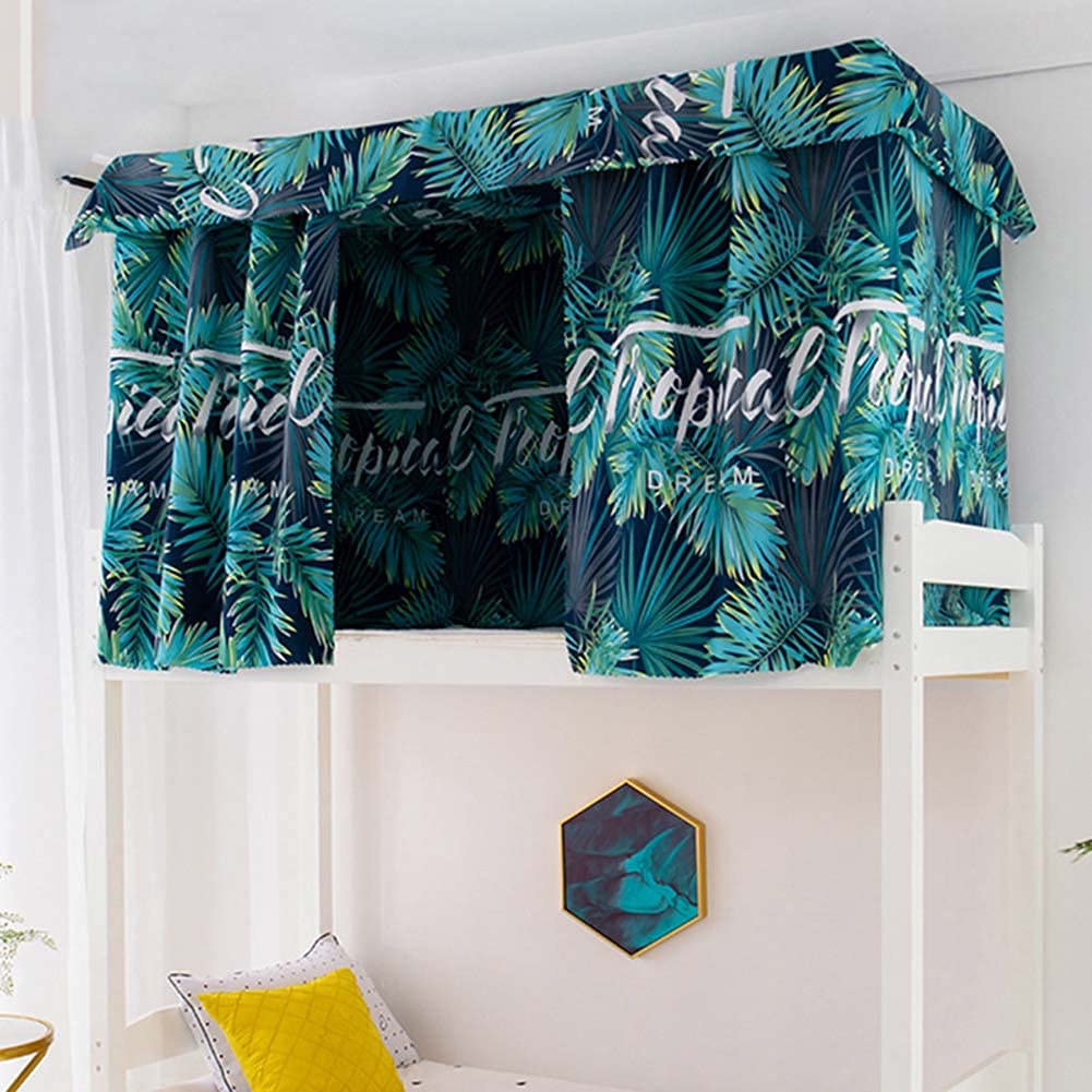 Blackout Bunk Bed Curtains for Dormitory - Dustproof & Mosquito Proof Bed Canopy Privacy Tent for Twin Bunk Beds - Perfect for College Dorms, Kids Rooms & Privacy Shading Cabins