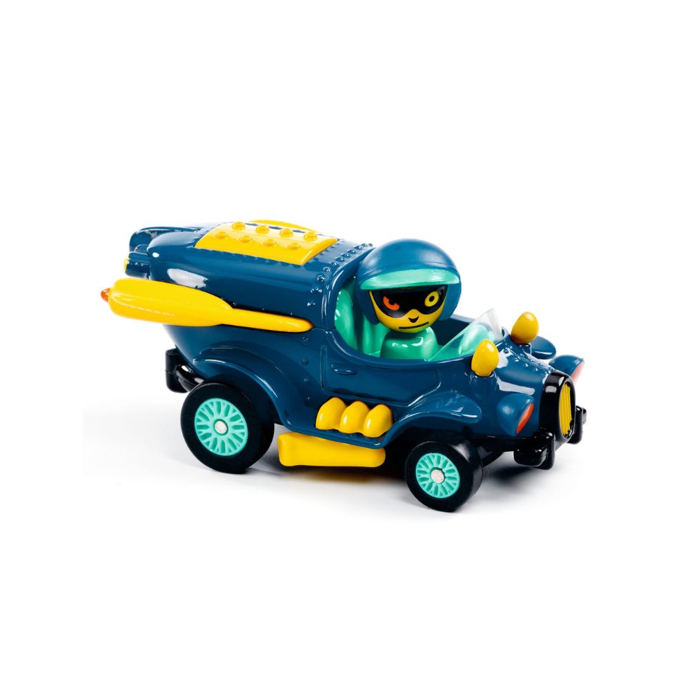 Djeco Crazy Motors Navy Flying Toy Airplane - Fun Interactive Flying Toy for Kids, Perfect for Outdoor Play & Backyard Adventures