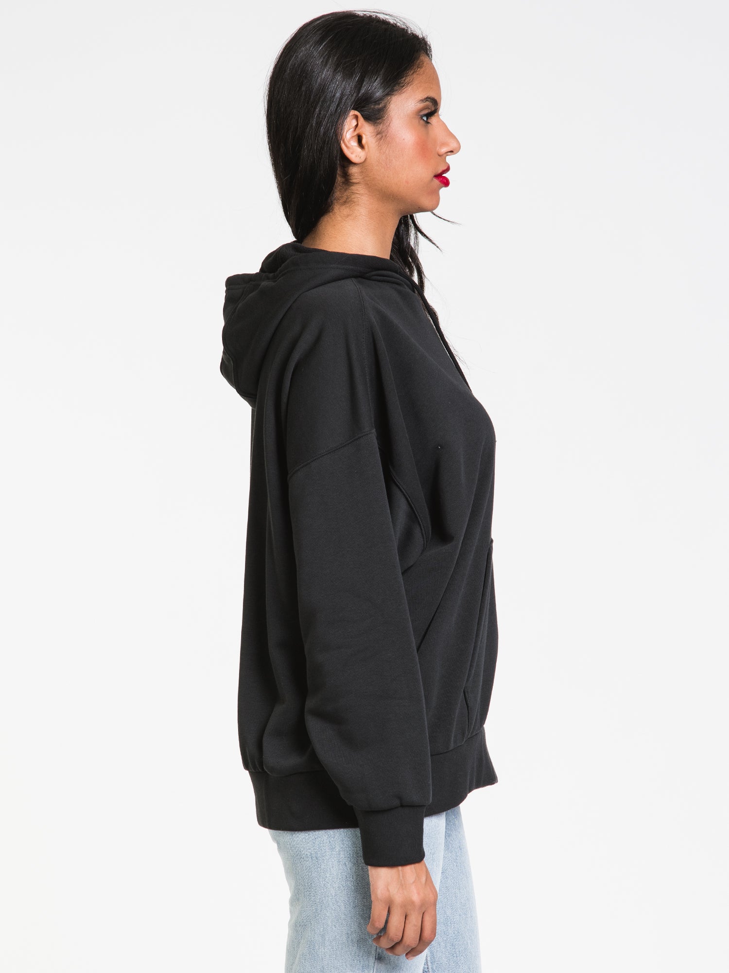Adidas F/T Cropped Embroidered Logo Hoodie - Women's Fashion Pullover Sweatshirt for Casual Wear & Street Style | Clearance Sale