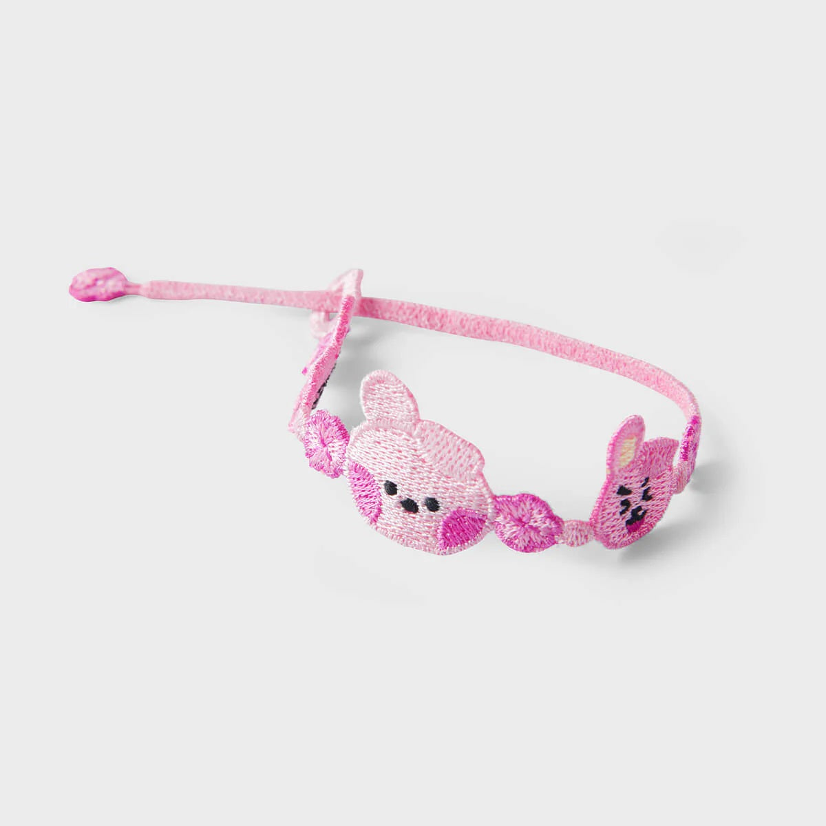 BT21 BIG & TINY Edition Embroidery Patch Bracelet - Cooky Cute Character Wristband | Official Licensed K-Pop Merchandise | Perfect for BTS Fans, Cosplay & Fashion Accessories