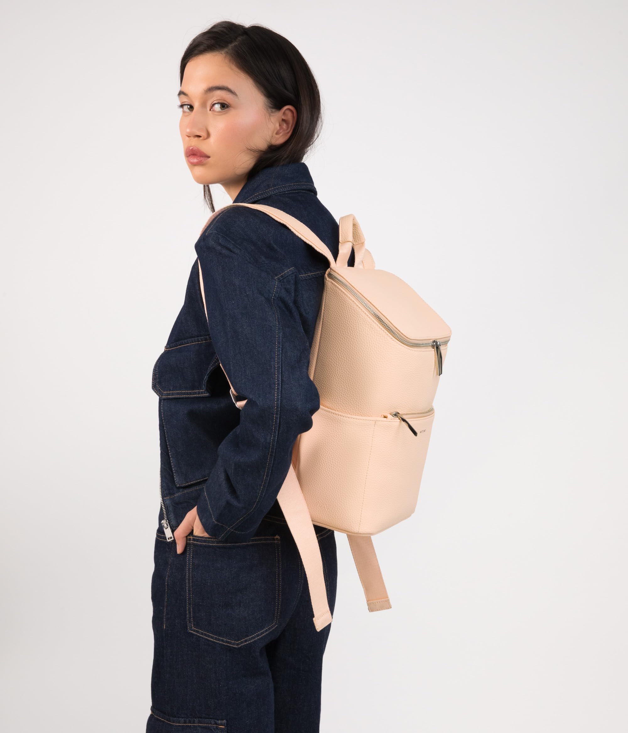 Matt & Nat Vegan Leather Brave Backpack - Cruelty-Free & Animal-Free Designer Handbag for Men & Women | Perfect for Work, Travel & Everyday Use (Black)