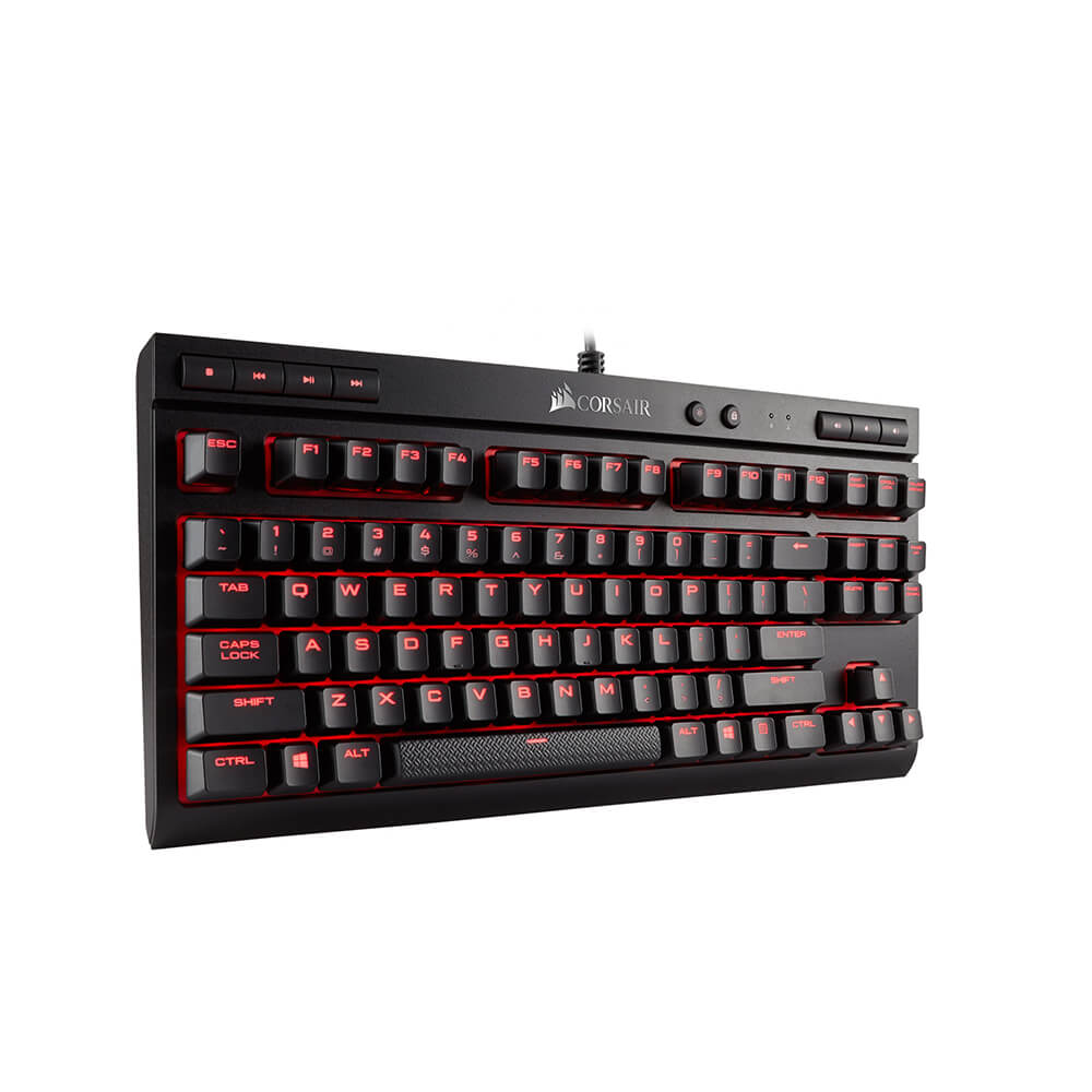Corsair K63 Compact Mechanical Gaming Keyboard with Cherry MX Red Switches - Perfect for PC Gaming & Typing