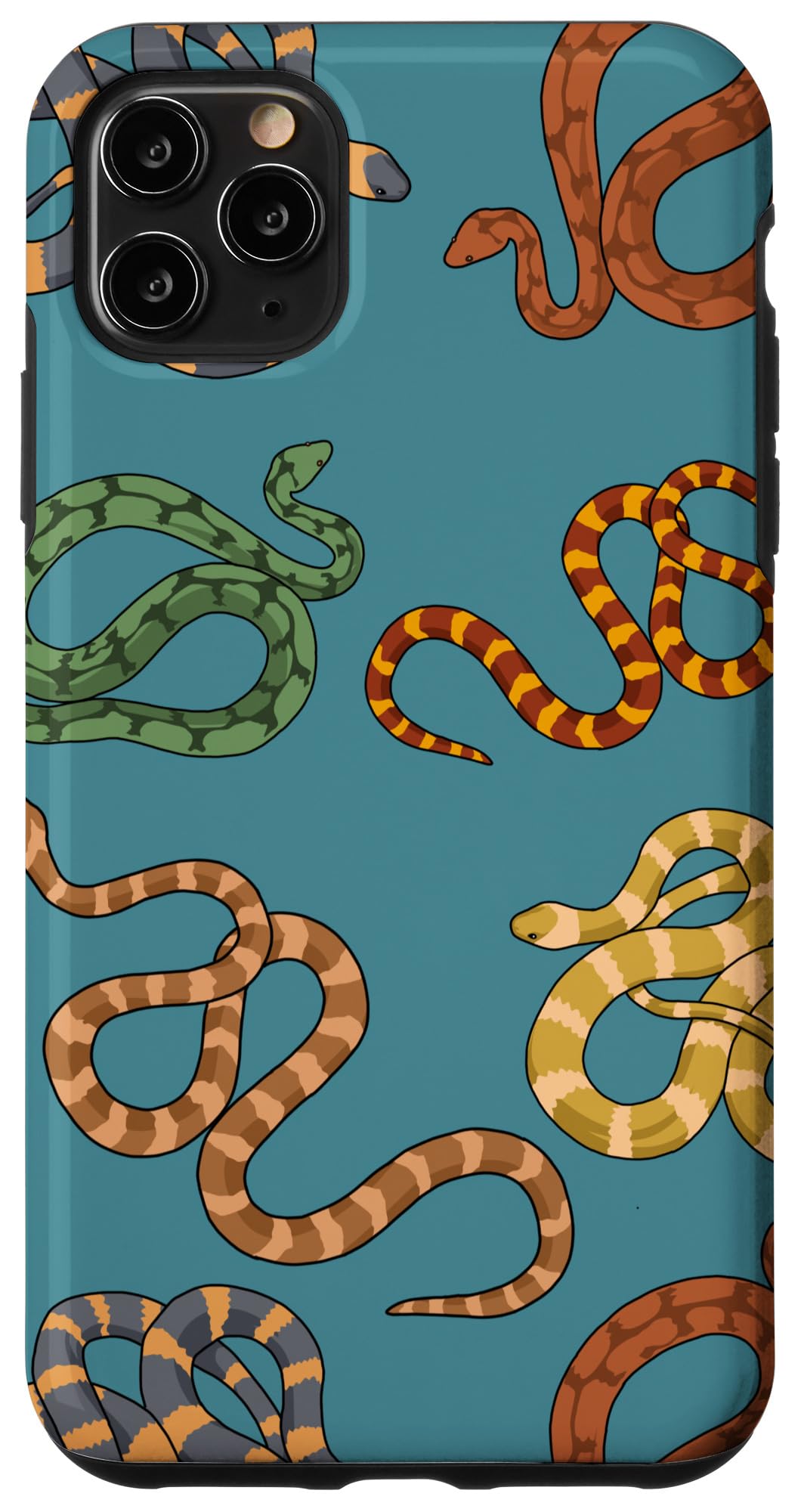 iPhone 11 Pro Max Case - Snake Lover Gift for Herpetology Enthusiasts, Hognose Snake Design Protective Phone Cover - Perfect for Reptile Keepers, Wildlife Biologists & Nature Lovers