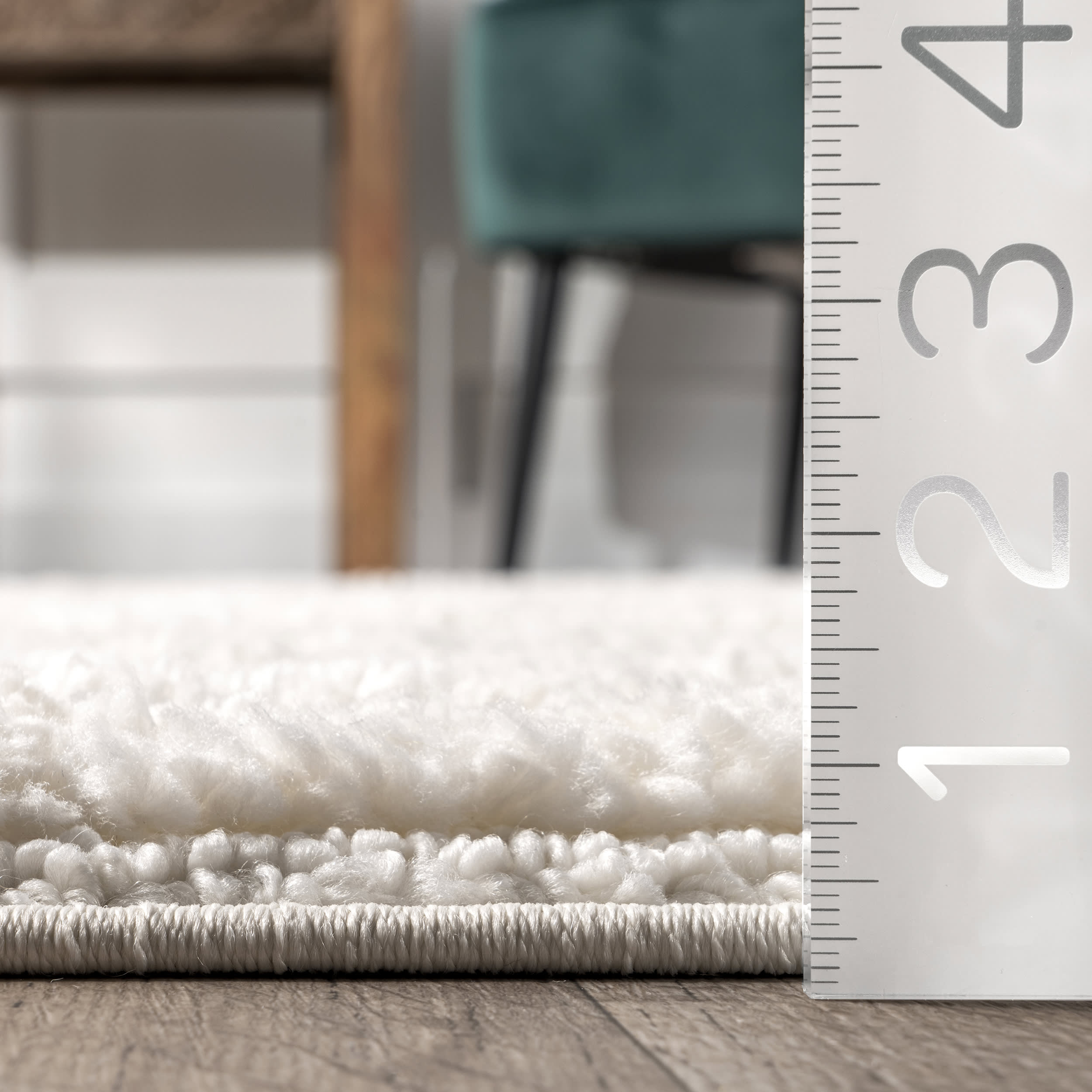 Alissa Textured Shapes Rug - Soft Beige Bohemian Area Rug for Living Room, Bedroom & Nursery | Non-Slip Floor Mat for Home Decor