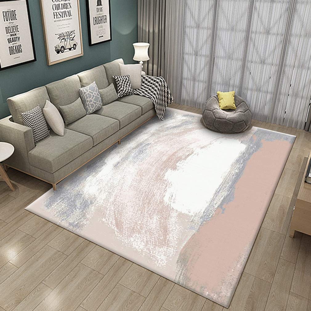 Soft Abstract Art Area Rug - 2'x8' Rectangular Fleece Non-Slip Carpet for Living Room, Bedroom, Nursery | Modern 3D Nordic Design Indoor/Outdoor Runner Mat - Perfect for Kids Crawling, Home Decor & High-Traffic Areas