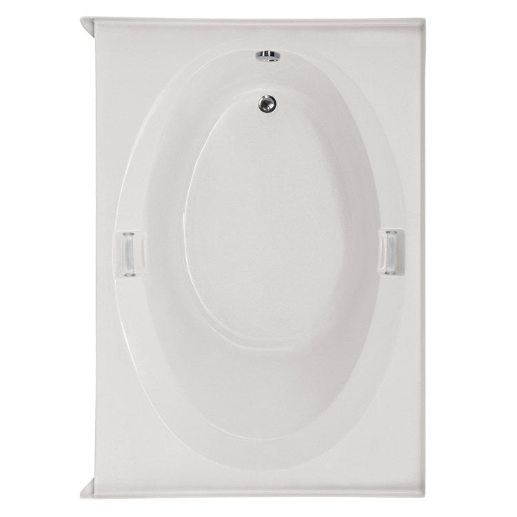 Premium White Rectangle 6-Jet Acrylic Air Tub - Marlie Drop-In Designer Collection (60