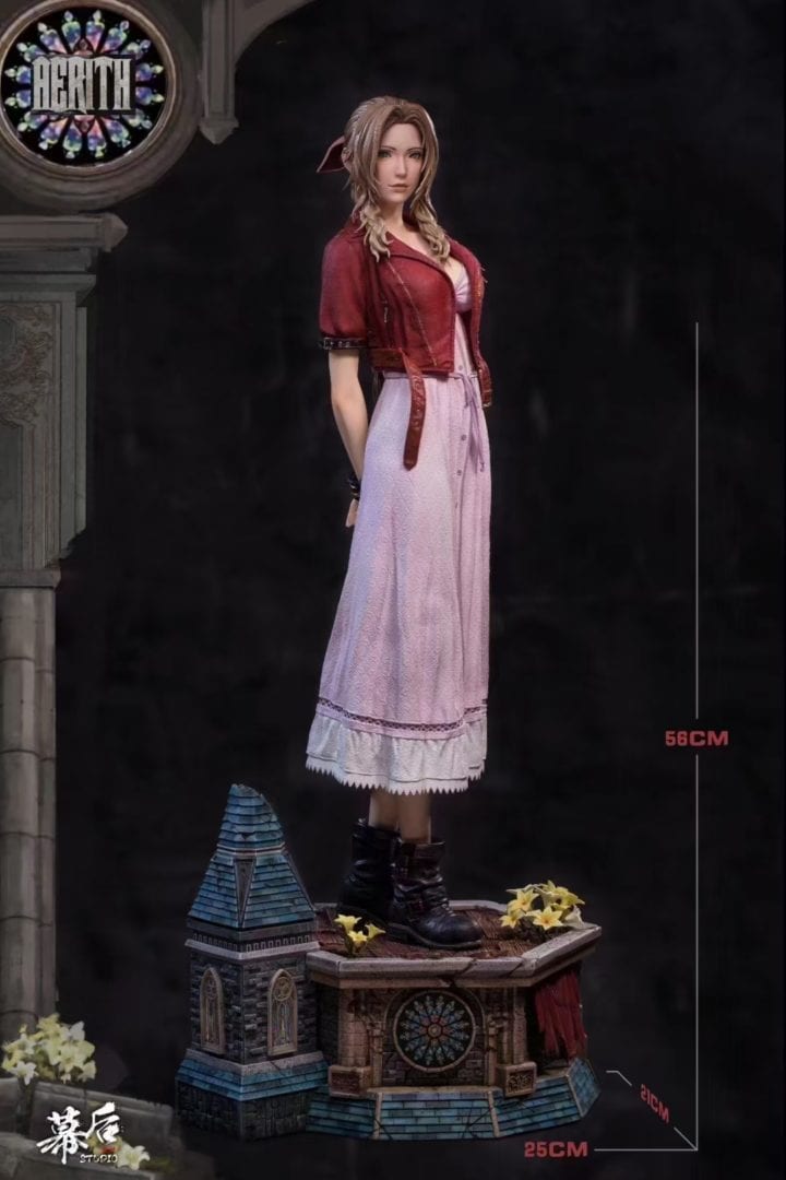 MH Studio Aerith Gainsborough Cosplay Costume - Final Fantasy VII Remake Outfit for Halloween, Anime Conventions & Themed Parties