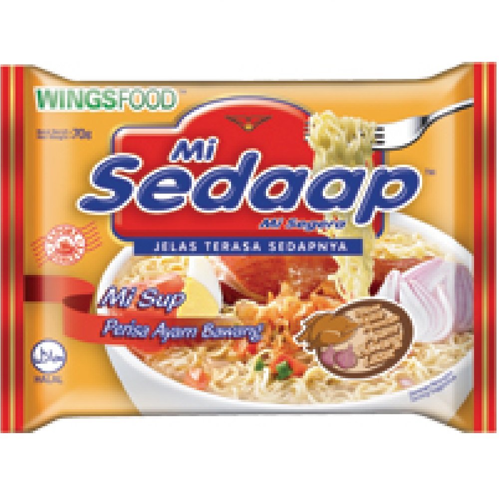 Wings Food Sedaap Instant Noodles - Chicken Onion Flavor (70g x 40 Packs) | Quick & Delicious Meal Solution for Busy Days, College Dorms, and Office Lunches