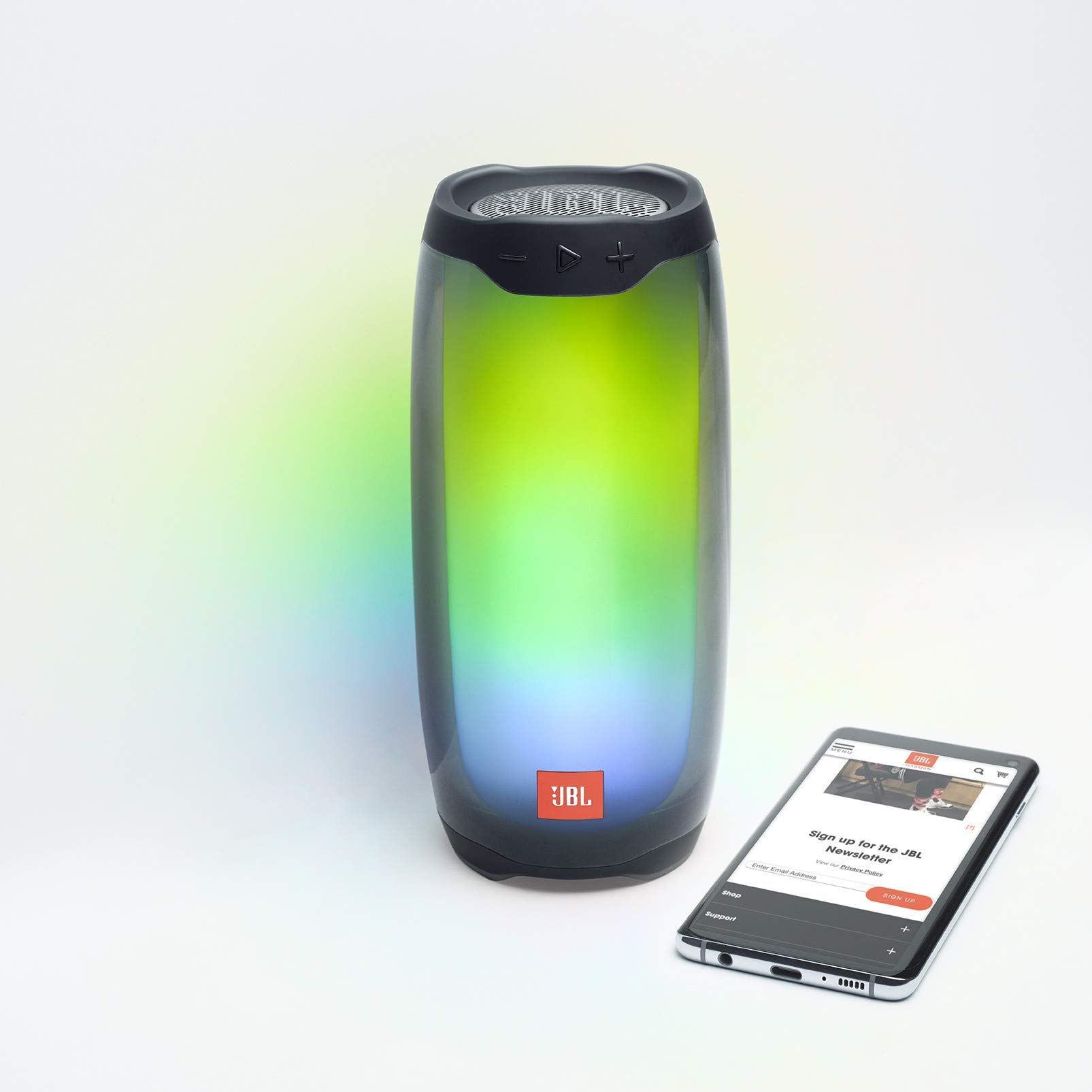 JBL Pulse 4 Waterproof Bluetooth Speaker with 360° LED Light Show - Portable Wireless Speaker for Pool Party, Beach & Outdoor Adventures (Renewed, Black)