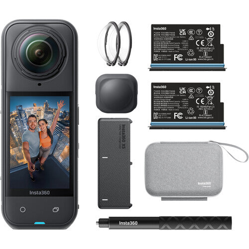 Insta360 X5 360° Waterproof Action Camera Bundle with Accessories - Perfect for Vlogging, Travel Adventures & Extreme Sports Recording