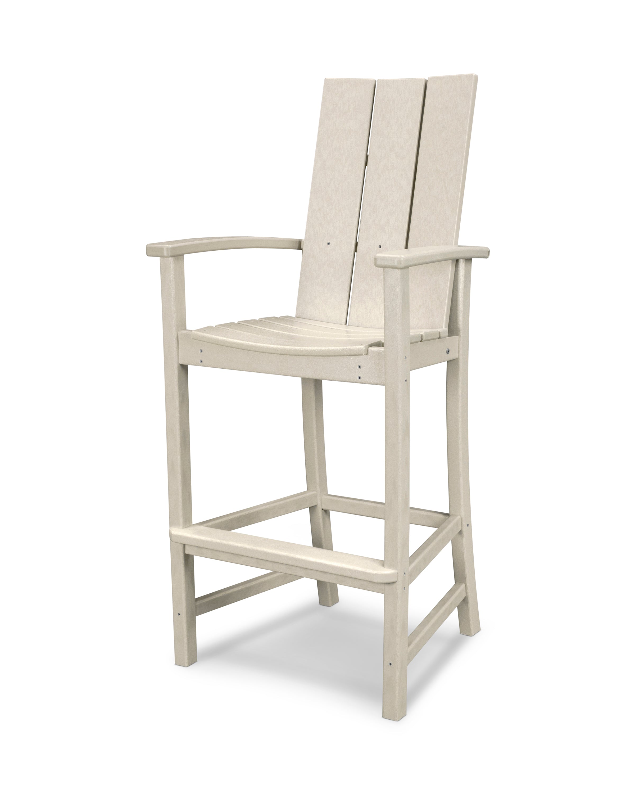 POLYWOOD Modern Adirondack Bar Chair - Outdoor Patio Furniture, All-Weather Resin Wicker Bar Stool for Backyard, Poolside & Deck - Comfortable & Durable (Set of 2)