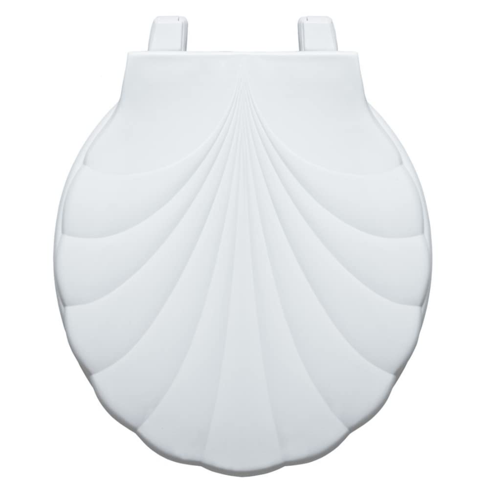 Centoco HP30SLC-001 White Round Toilet Seat with Lift-Off Cleaning Feature | Durable Plastic Shell Design | Closed Front with Cover | Made in USA | Perfect for Easy Cleaning & Modern Bathrooms