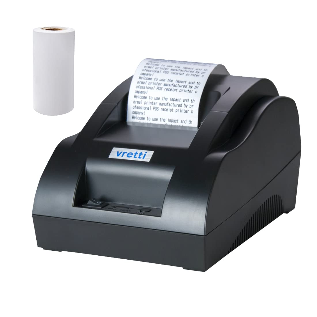 Vretti 58mm USB Thermal Receipt Printer - High-Speed ESC/POS Compatible for Windows & Mac - Compact Restaurant Kitchen POS Printer for Cash Register, Retail Stores & Small Business Use