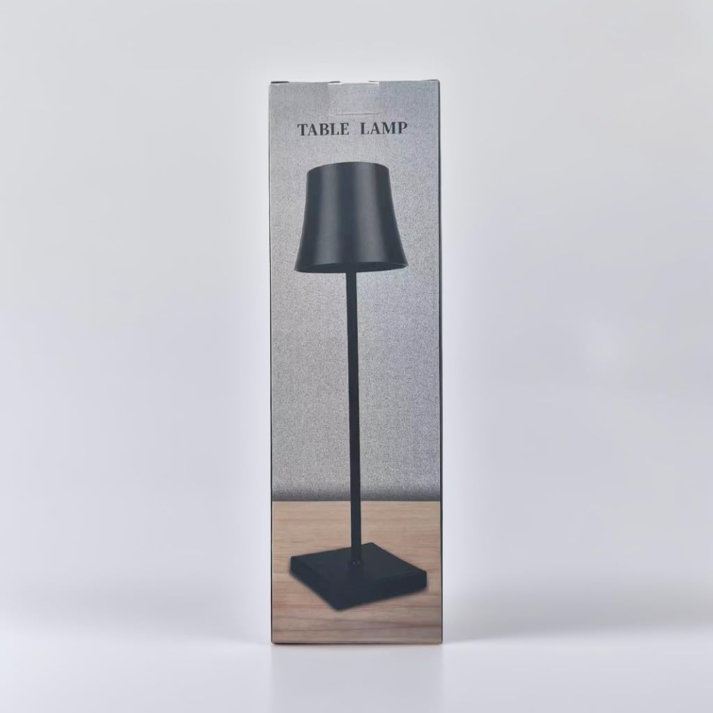 USB Rechargeable LED Desk Lamp - Cordless Touch Control 4W Retro Table Light for Bedroom, Office & Study | Portable Nightstand Lamp for Reading, Working, Home Decor, Bars & Restaurants | Dimmable White Light with Metal Base