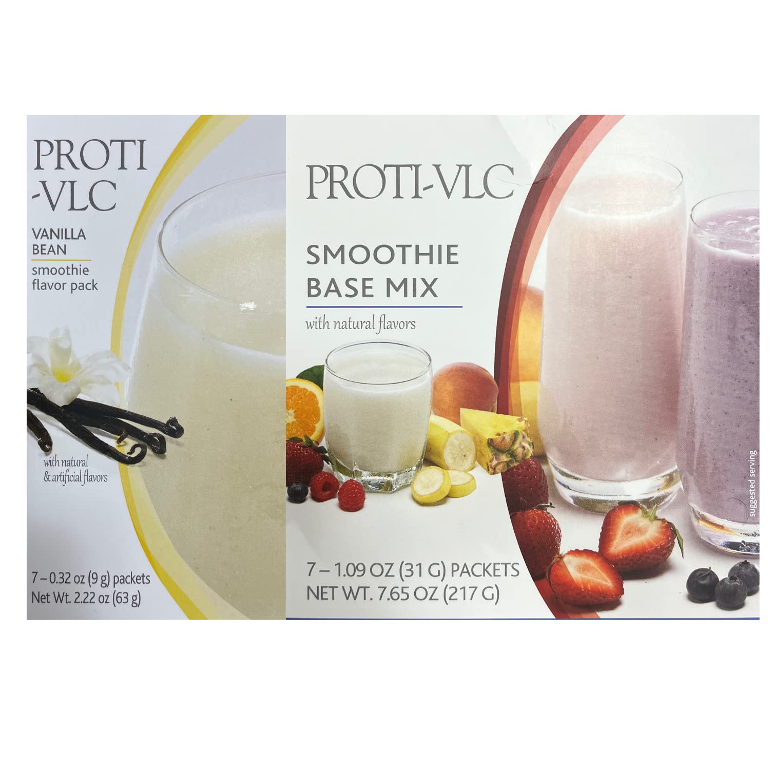 ProtiFit High Protein VLC Smoothie Mix - Vanilla Bean Flavor | Low Calorie, Low Fat, Low Sugar, Low Carb | Ideal Protein Compatible | 7 Servings per Box | Perfect for Weight Loss & Meal Replacement