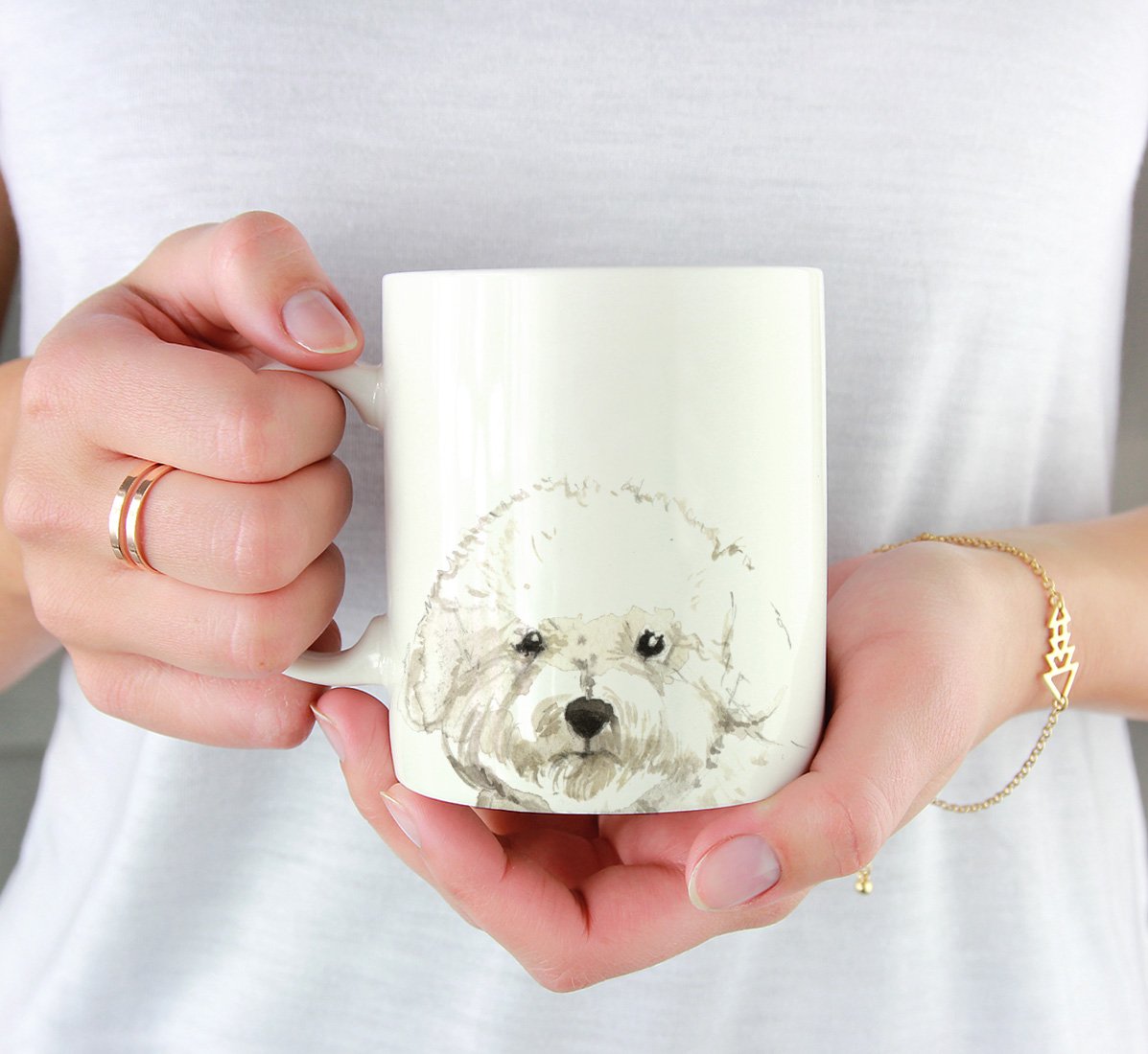 Andaz Press 11oz Ceramic Coffee Mug with Bichon Frise Design - Perfect Pet Lover Gift for Dog Owners, Birthday, Christmas - Ideal for Home, Office & Gifting (1-Pack)