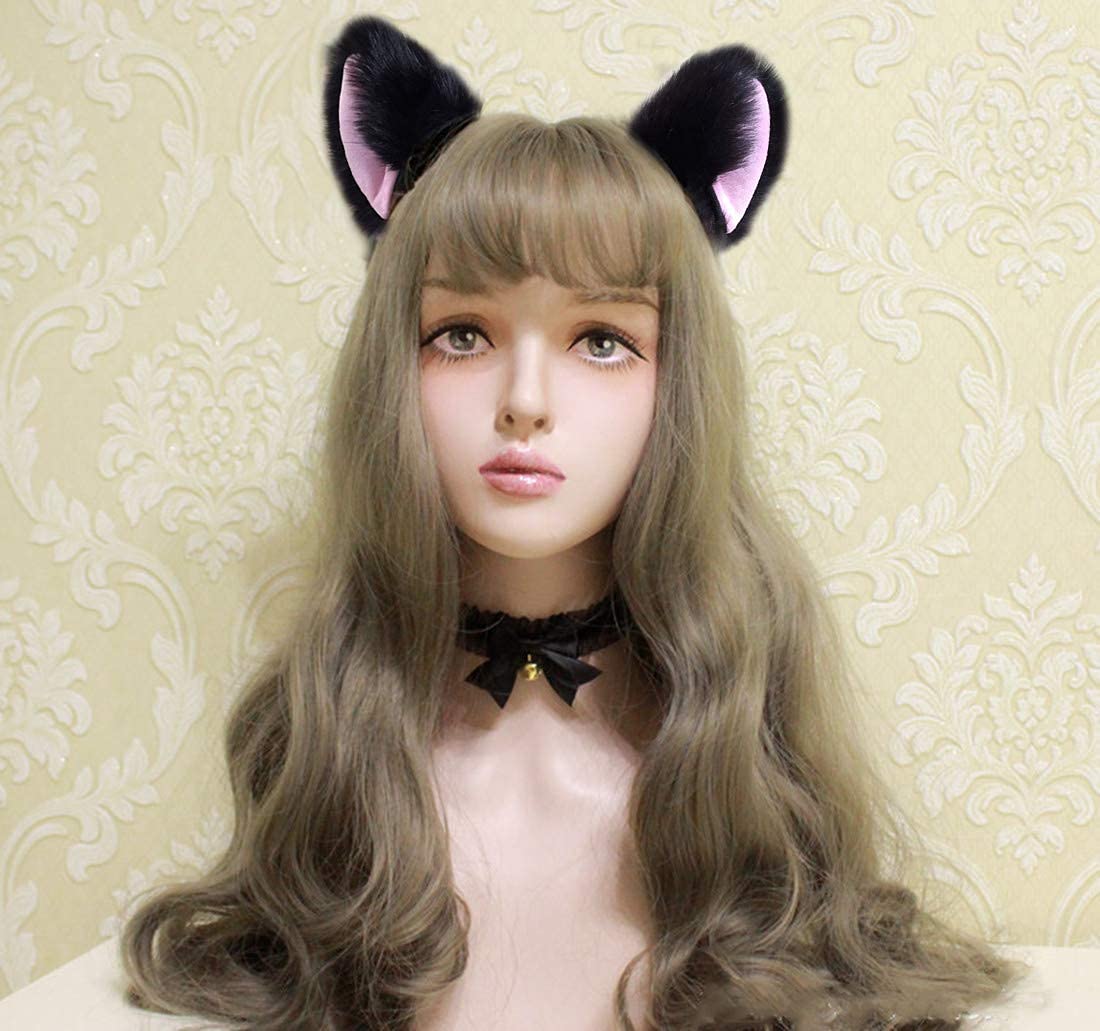 Fxaelian Animal Fox Cat Dog Ears Headband - Cute Fluffy Cosplay Costume Accessories for Halloween, Christmas Parties, Anime Conventions & Themed Events