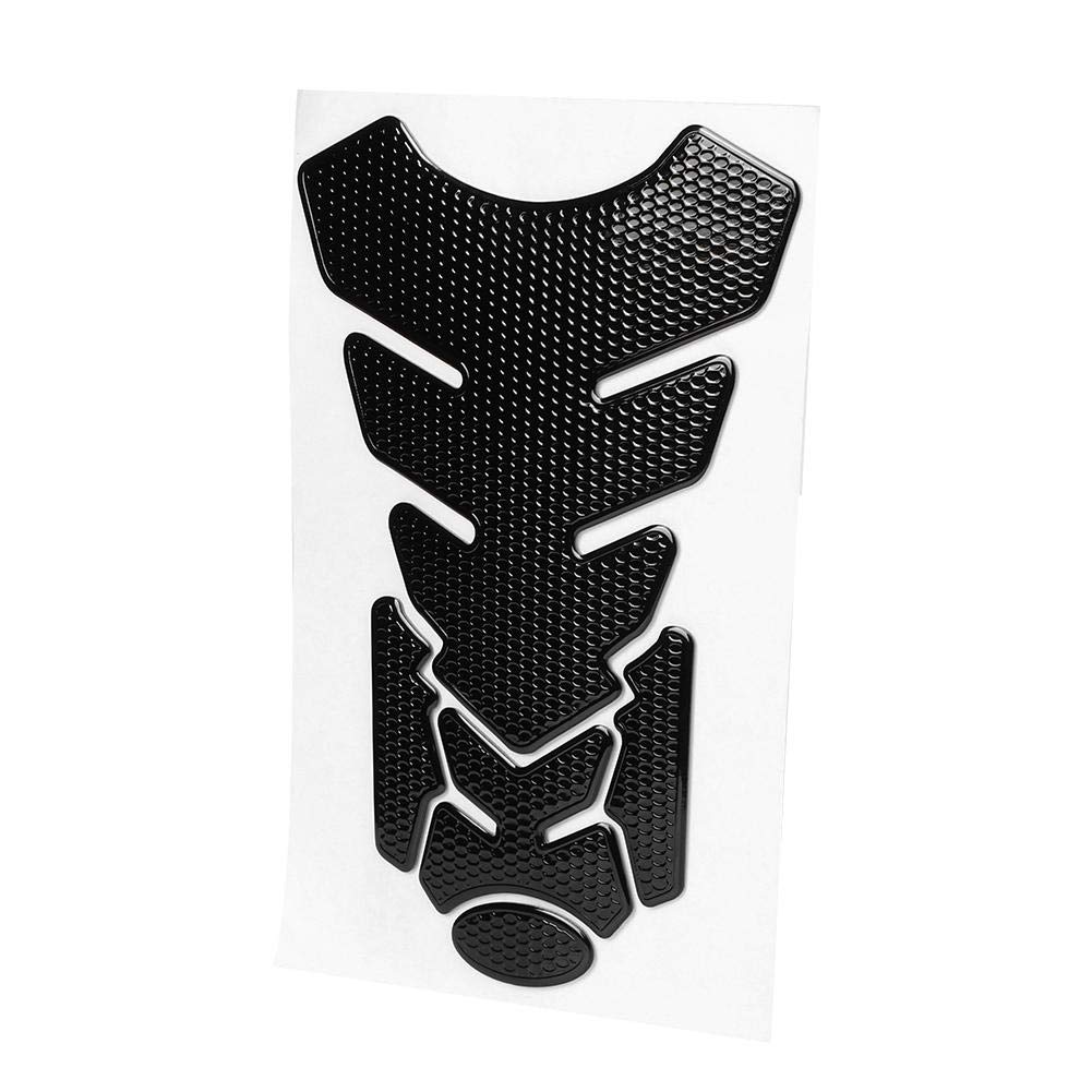 3D Motorcycle Tank Pad Protector - Black for Yamaha, Suzuki, Kawasaki, Honda - Ride in Style