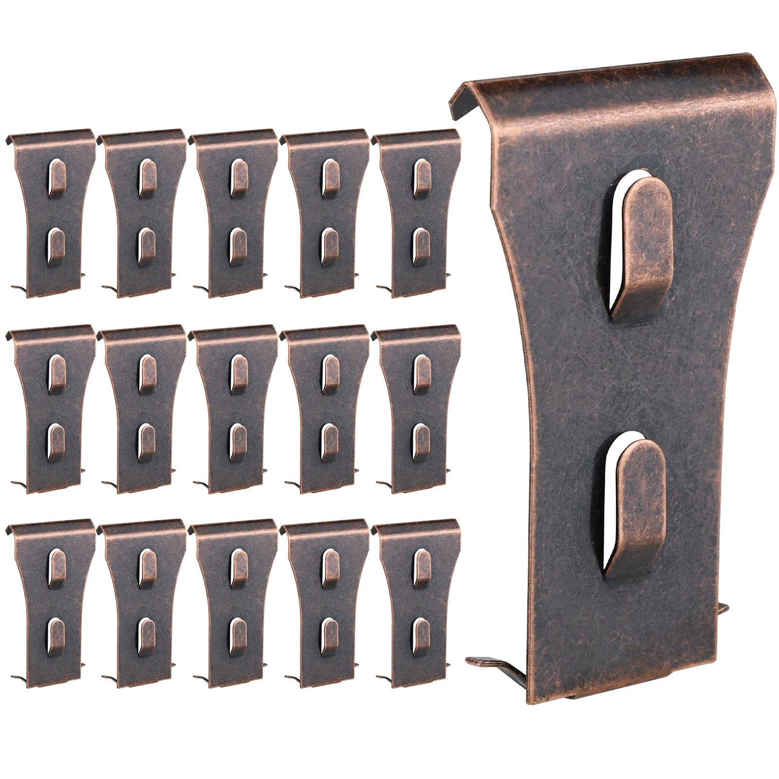 16PCS Heavy Duty Brick Hooks - No Drill Wall Clips for Outdoor Hanging (2-1/4
