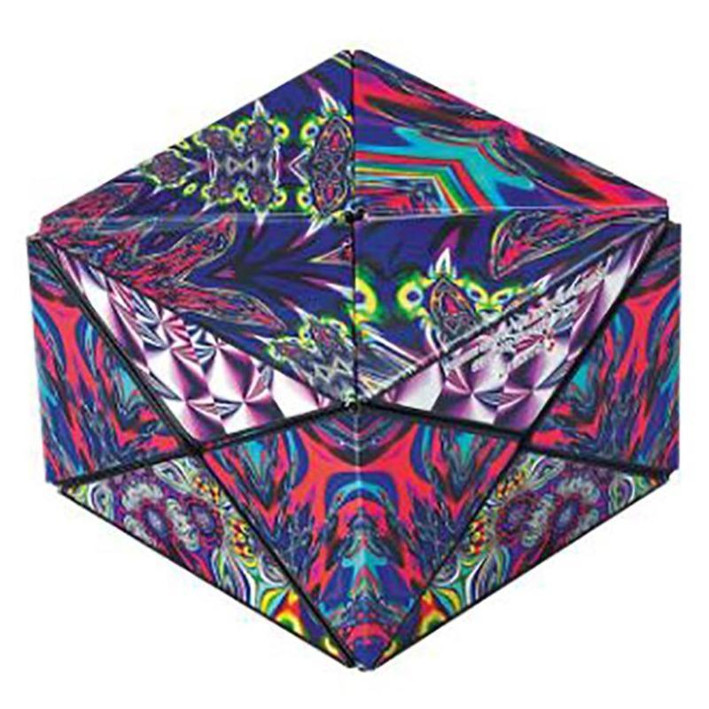 Shashibo Shape Shifting Puzzle Cube - Chaos Edition by Laurence Gartel | Artist Series Collection | Fidget Toy for Stress Relief & Creative Play