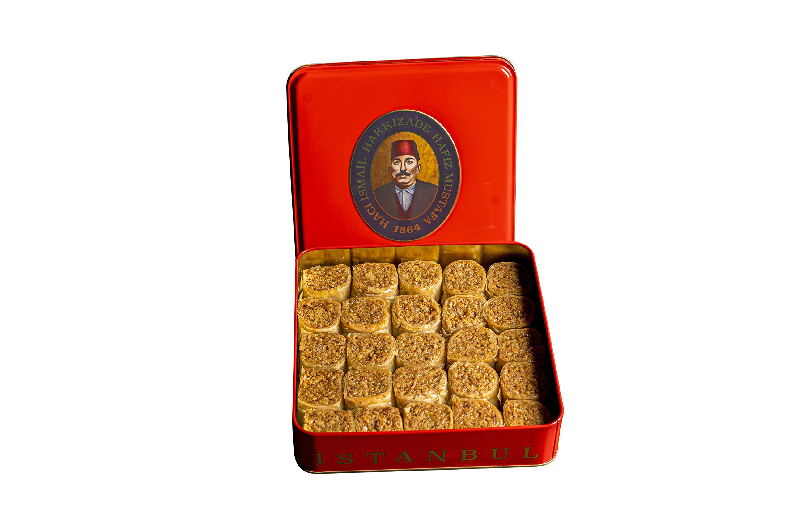 Premium Hafiz Mustafa 1864 Istanbul Baklava Pastry Gift Box - Authentic Turkish Baklava Dessert with Fresh Phyllo Dough, Pistachios, Hazelnuts & Walnuts - Perfect for Birthdays, Christmas Gifts, Dinner Parties & Holiday Treats