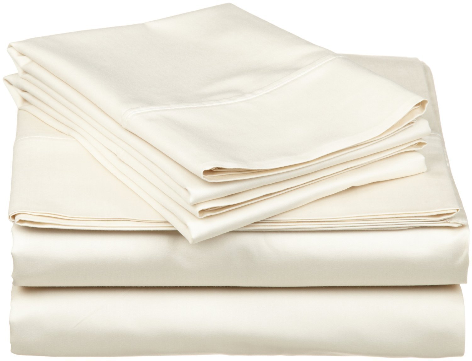 PureCare® Luxurious 1000 Thread Count Egyptian Cotton Sheet Set - Ultra Soft 100% Cotton Bed Sheets for Twin Size (4-Piece, Ivory, 30