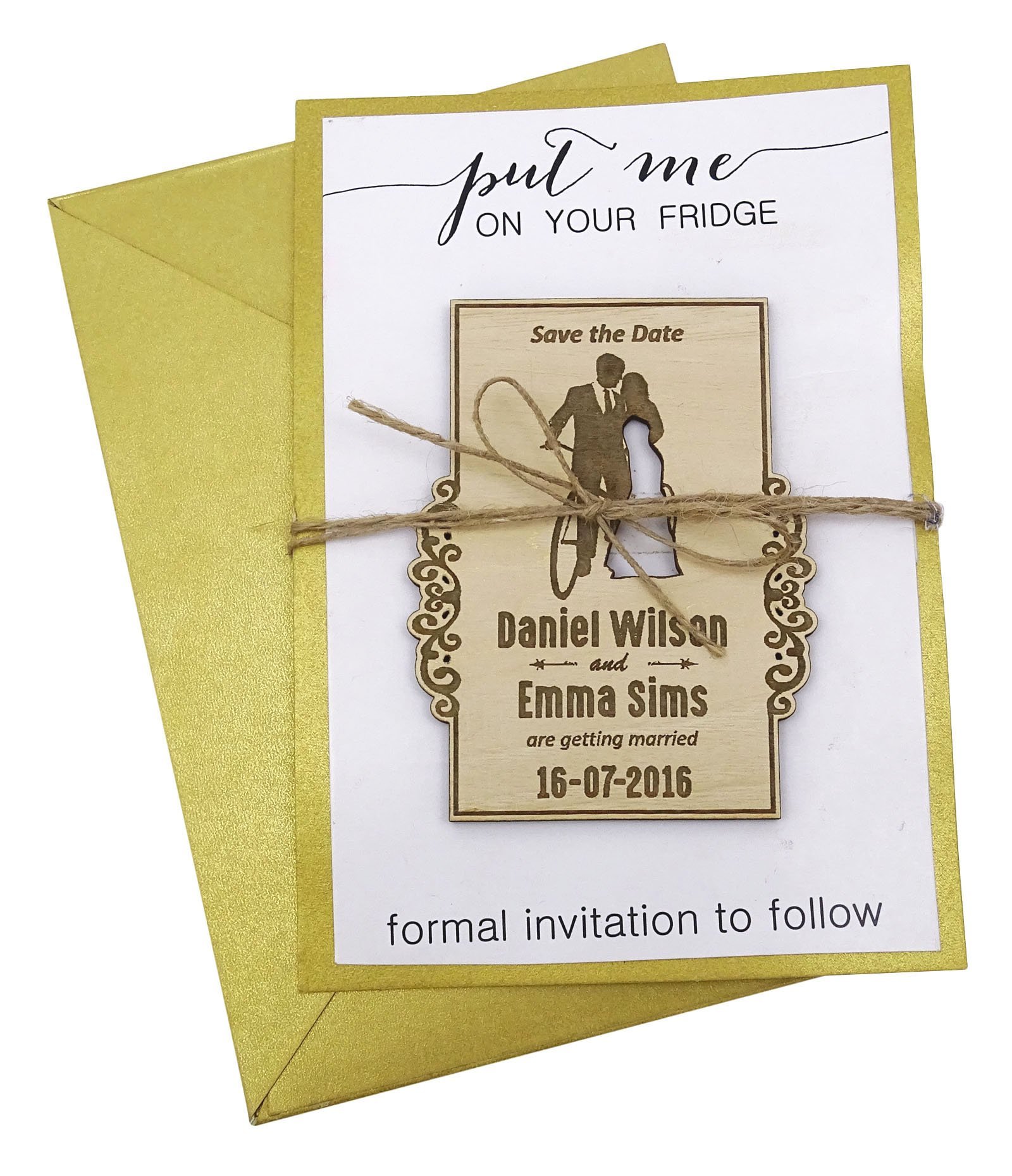 Personalized Wooden Save The Date Magnets - Custom Engraved Rustic Wedding Favors with Envelopes (Set of 25) - Perfect for Wedding Invitations, Bridal Showers & Anniversary Gifts