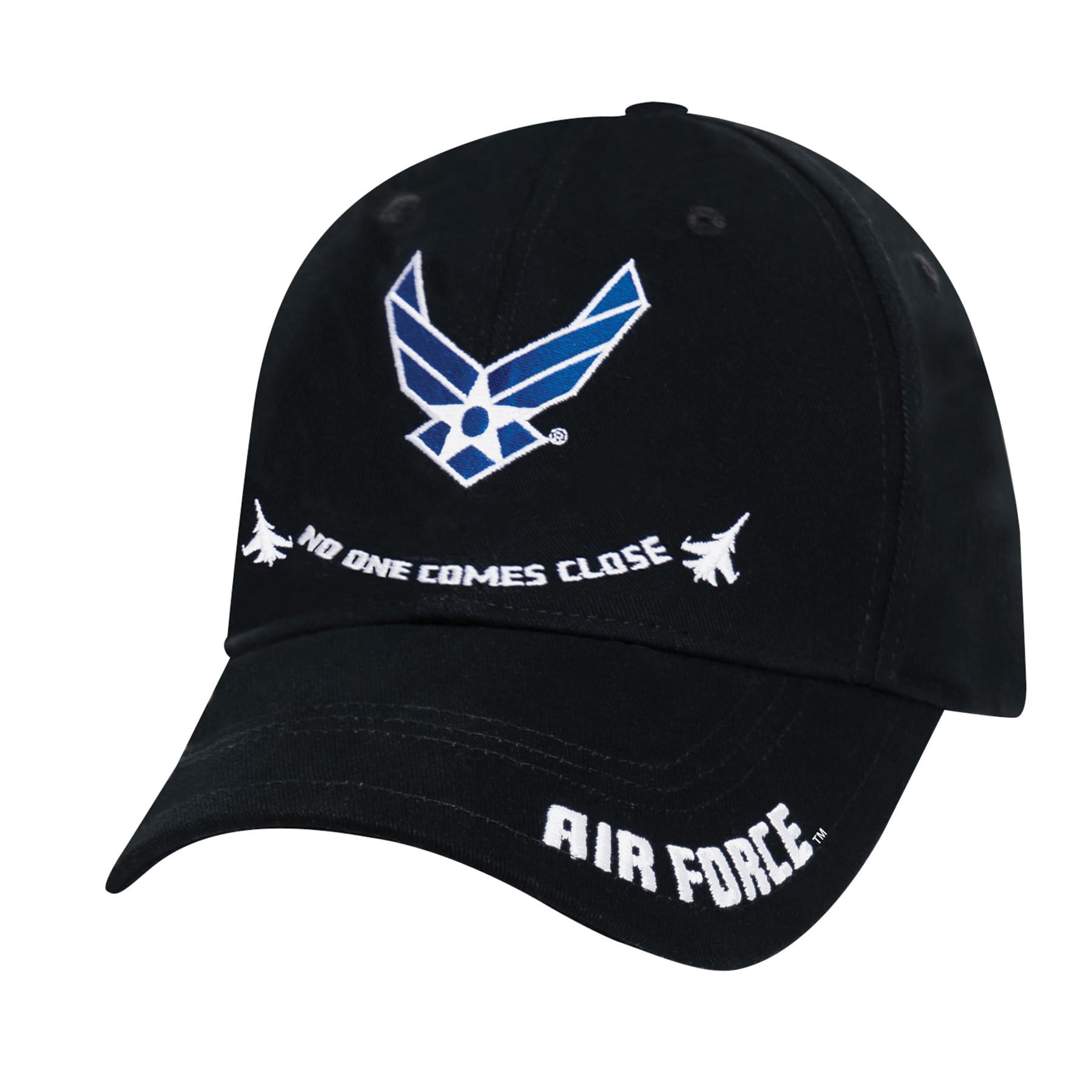 Rothco Air Force No One Comes Close Low Profile Cap - Adjustable USAF Hat in Black | Military Style Baseball Cap for Men & Women - Perfect for Outdoor Activities, Sports & Casual Wear