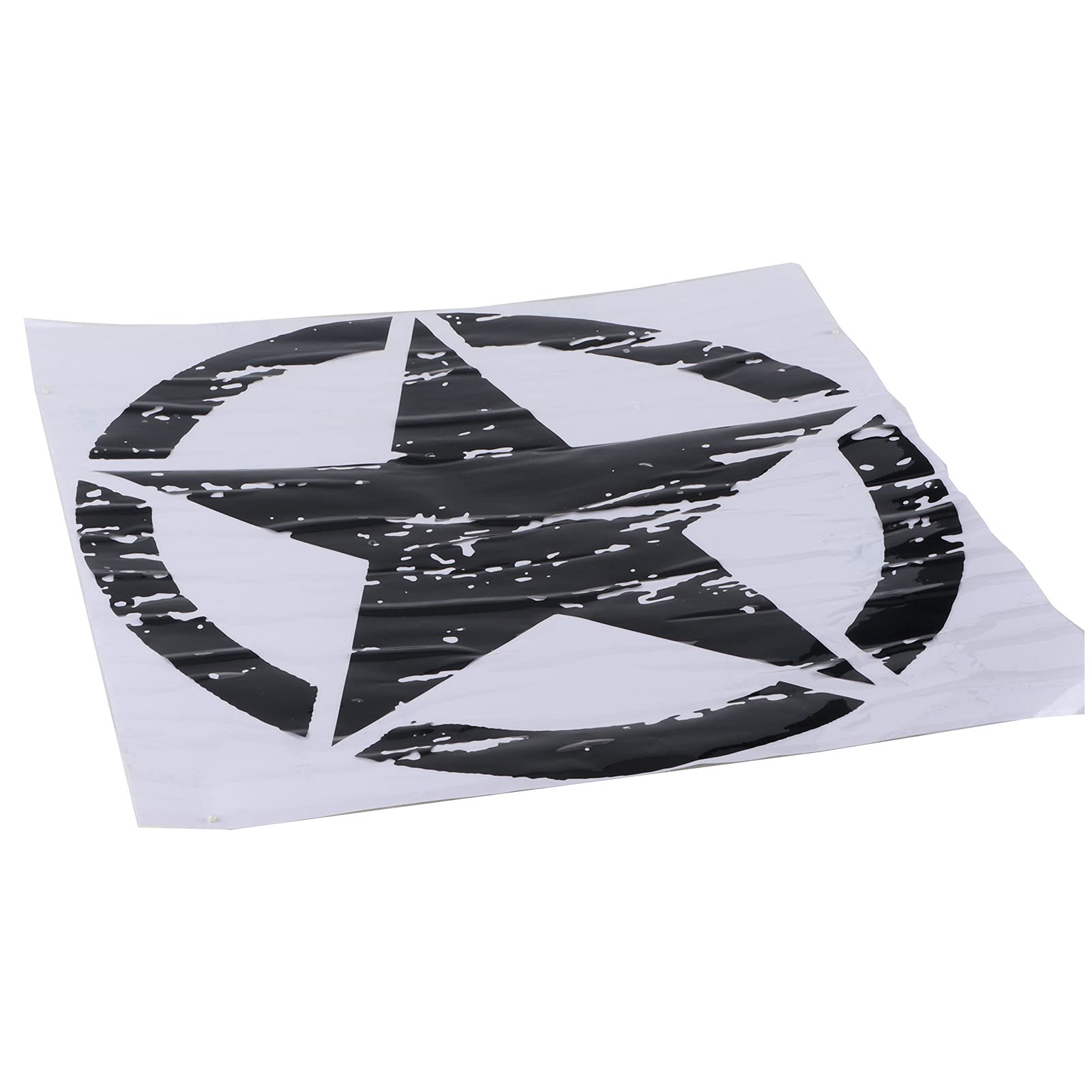 19.7in Black Star Car Body Sticker Decal for Jeep Wrangler JK CJ TJ YJ - Durable Vinyl Decoration for Off-Road Adventure & Custom Car Styling