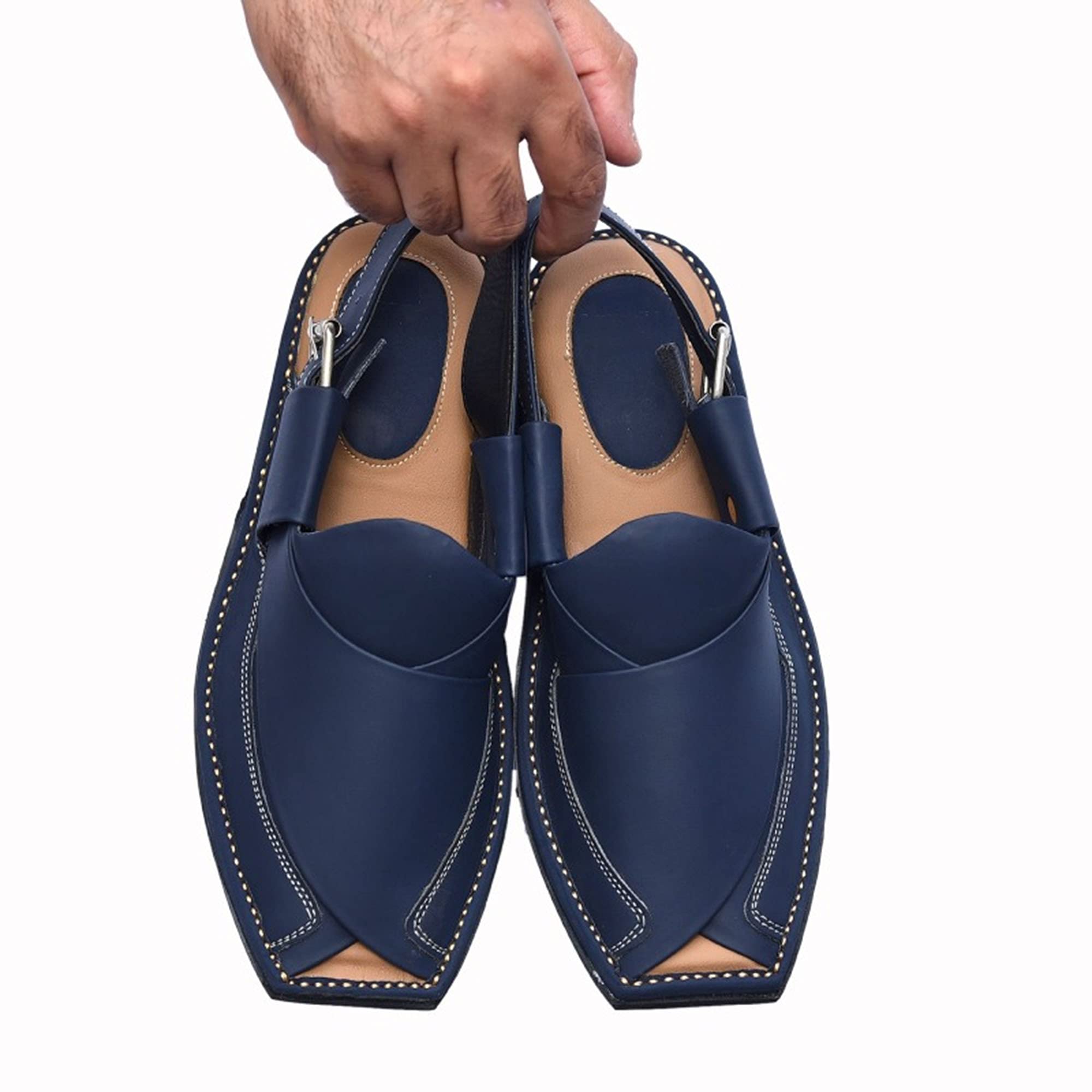 Men's Comfortable Double Sole Cowhide Leather Sandals - Traditional Summer Style for Casual Outings, Beach Walks & Vacation Wear