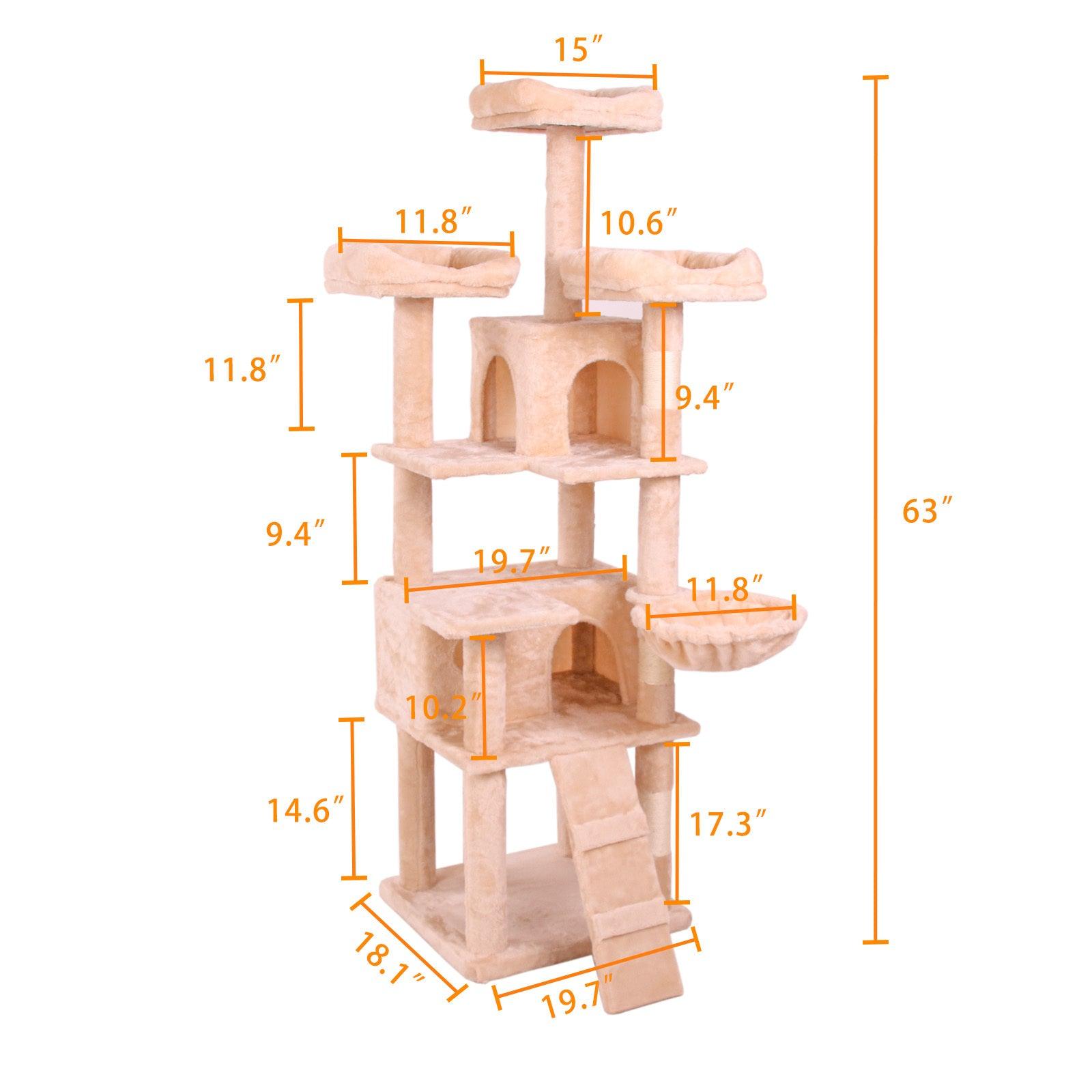 Premium Cat Climbing Frame with Scratching Posts - Multi-Level Cat Tree for Indoor Cats - Perfect for Play, Exercise & Nap Spaces in Home or Apartment