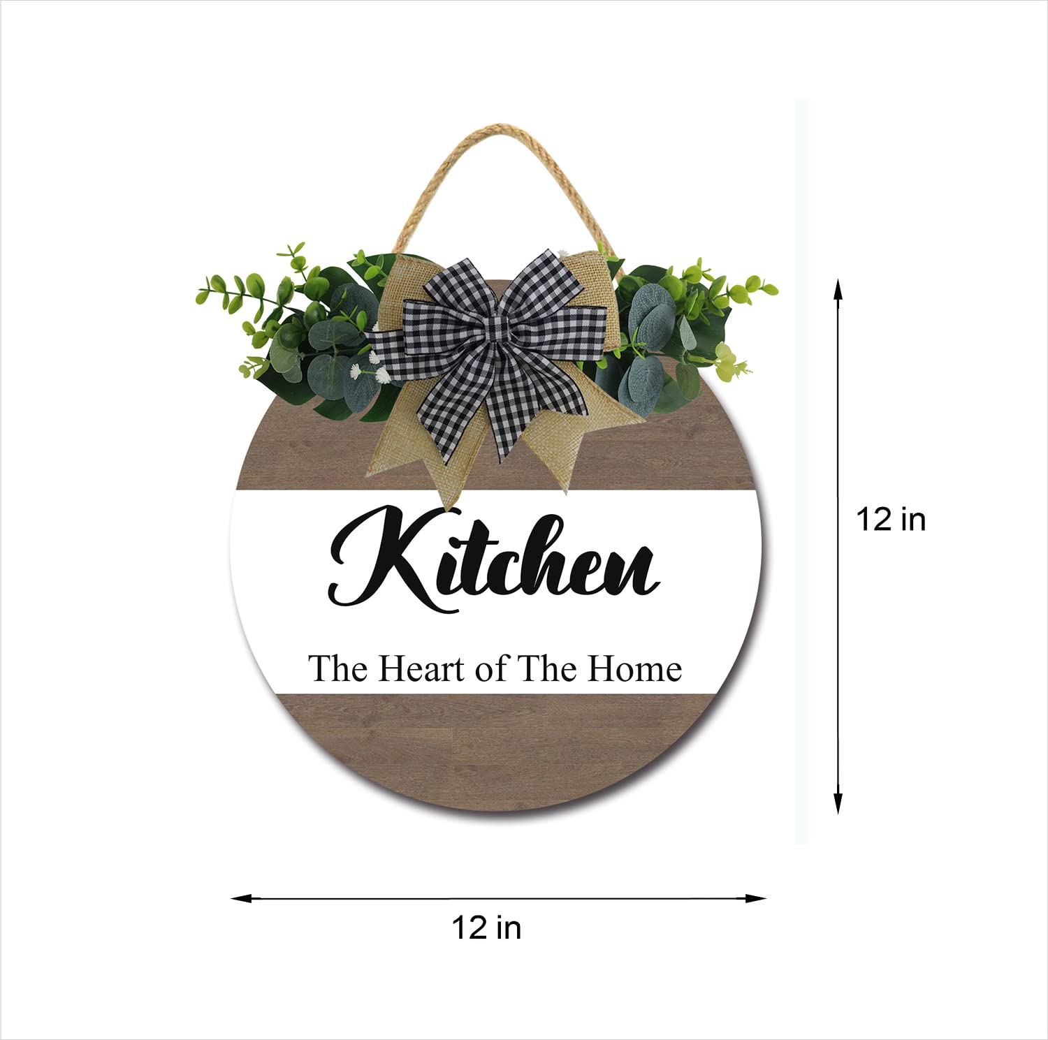 Farmhouse Kitchen Decor Signs - Rustic Wooden Wall Art with Funny Sayings | Heartwarming Home & Kitchen Hanging Decor | Perfect for Farmhouse, Country Style Kitchens & Dining Room Wall Decoration