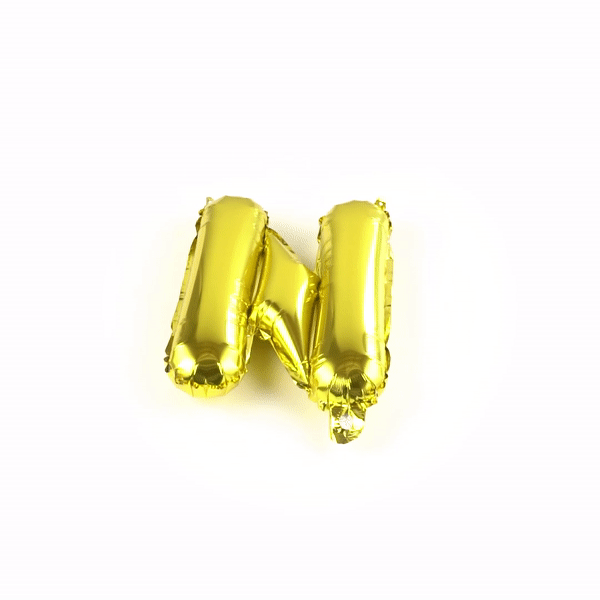 Balloonify Gold Mylar Letter N Balloon - 16 Inch Large Foil Alphabet Balloon for Birthday Party Decorations, Baby Shower, Graduation & Anniversary Celebrations - 1 Count Box