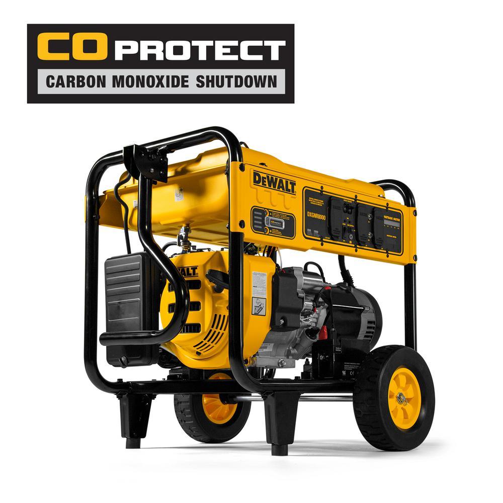**Dewalt DXGNR8000 8000W/10000W Portable Generator with Auto Idle & CO Protect - Electric Start, Reliable Power for Home, Jobsite & Outdoor Use**