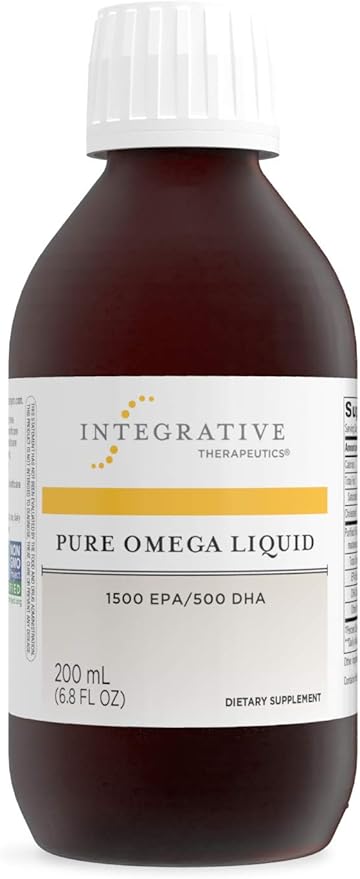 Integrative Therapeutics Pure Omega Liquid - High Potency Fish Oil Supplement for Heart & Brain Health - Supports Joint & Immune Function - Ideal for Daily Wellness & Active Lifestyle