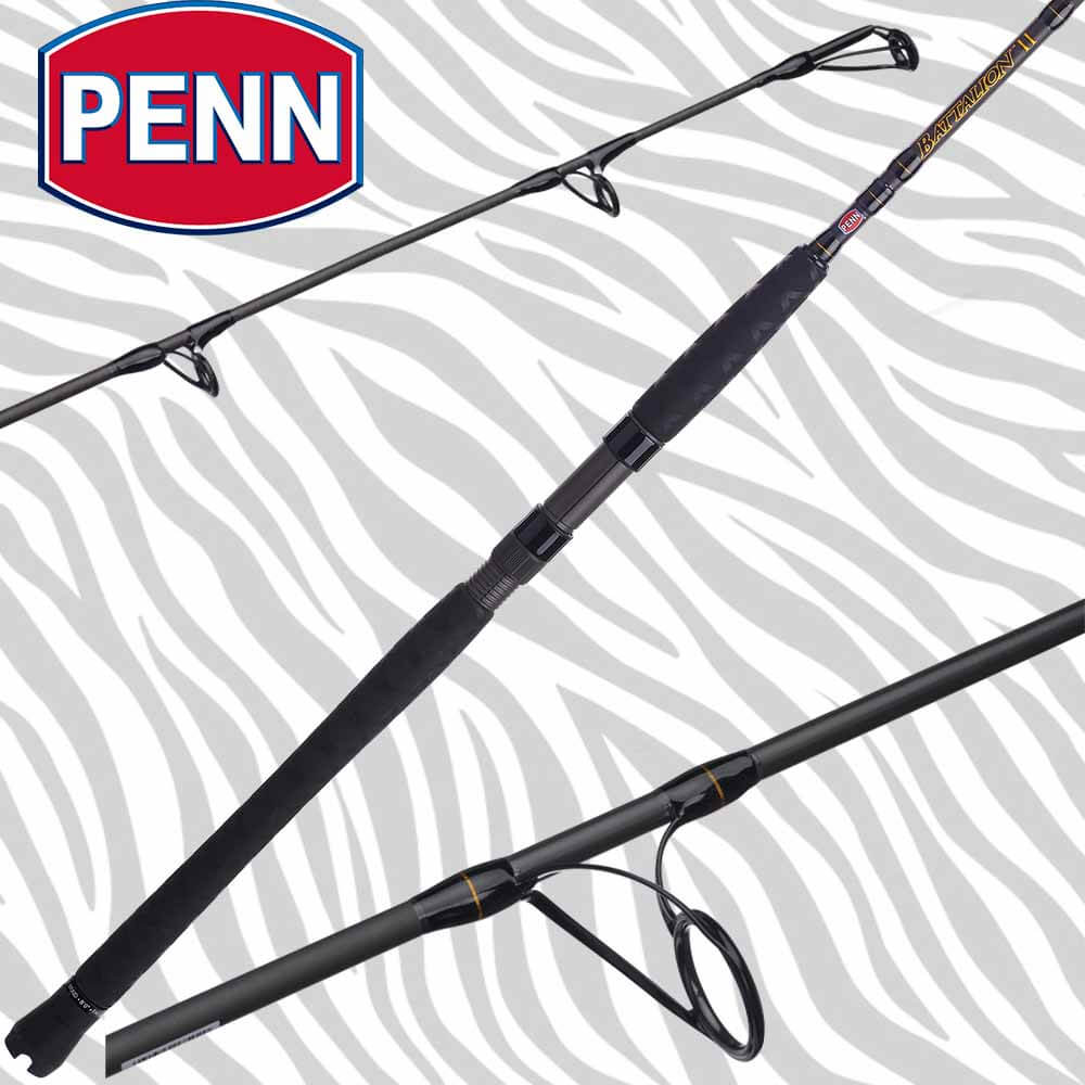 Penn Battalion II Inshore Spinning Rod - Lightweight Graphite Fishing Pole for Saltwater & Freshwater - Perfect for Kayak, Pier & Shoreline Fishing