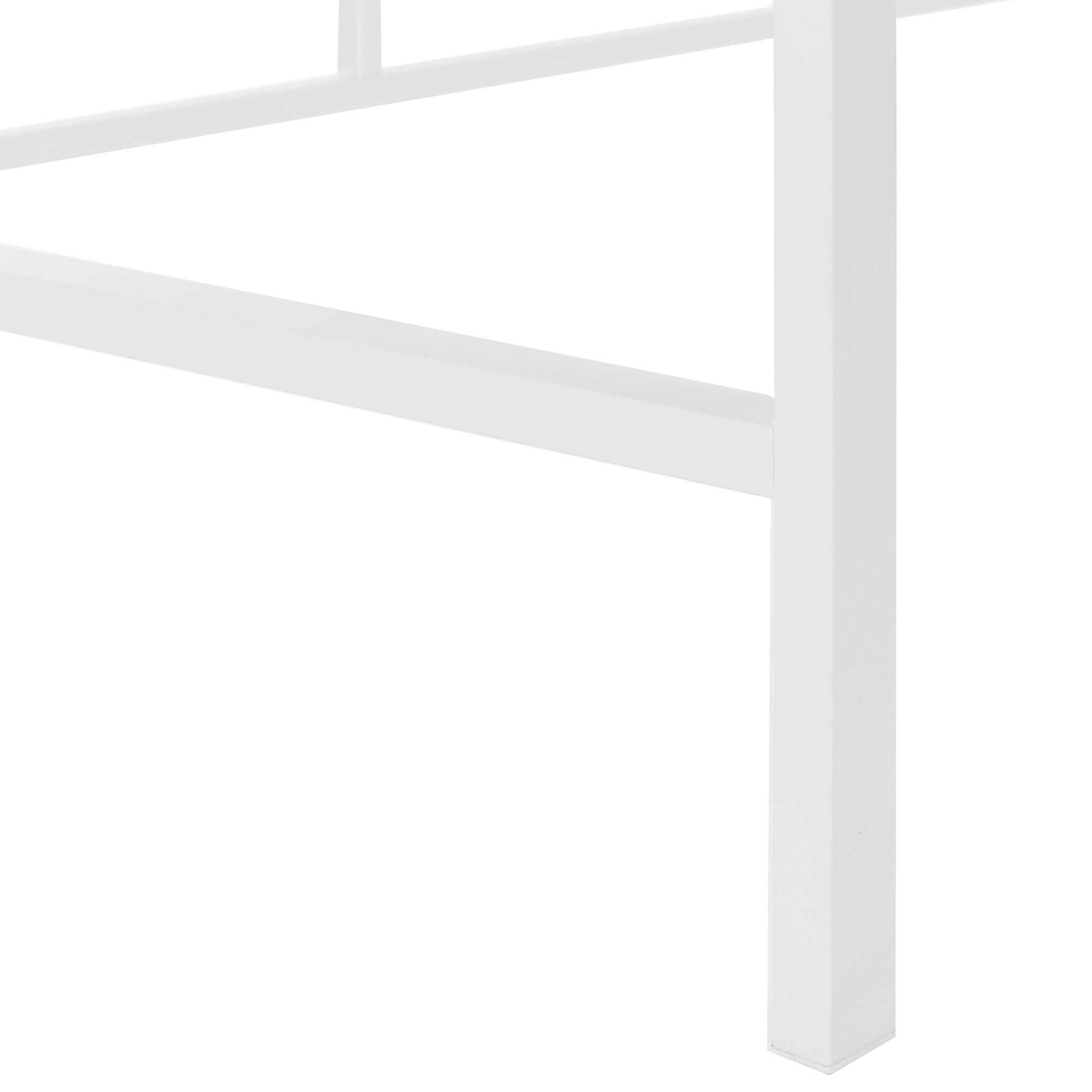 48-inch White Computer Desk with Adjustable Standing Height - Perfect for Home Office, Gaming & Study Workspace