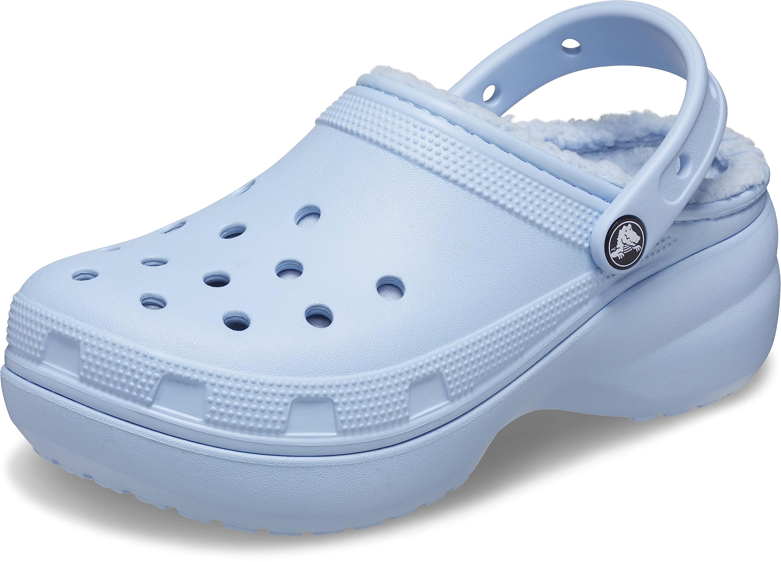 Crocs Women's Classic Lined Platform Clogs - Comfortable Winter Shoes for Women, Non-Slip Indoor/Outdoor House Slippers for Work, Nursing & Casual Wear