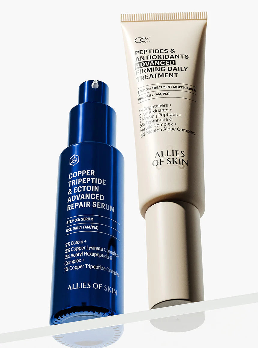 Copper Tripeptide & Ectoin Advanced Repair Serum for Face - Anti-Aging Skin Care Treatment for Wrinkles, Fine Lines & Hydration - Perfect for Night Routine & Post-Procedure Recovery