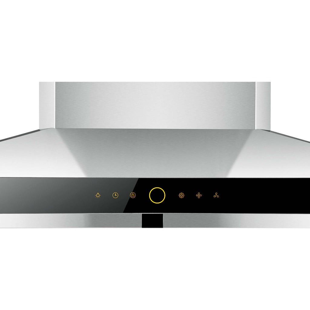 Fotile EMS9026 36-Inch 1000 CFM Stainless Steel Wall Mount Range Hood with Touchscreen Control - Perfect for Modern Kitchens & Open-Concept Homes